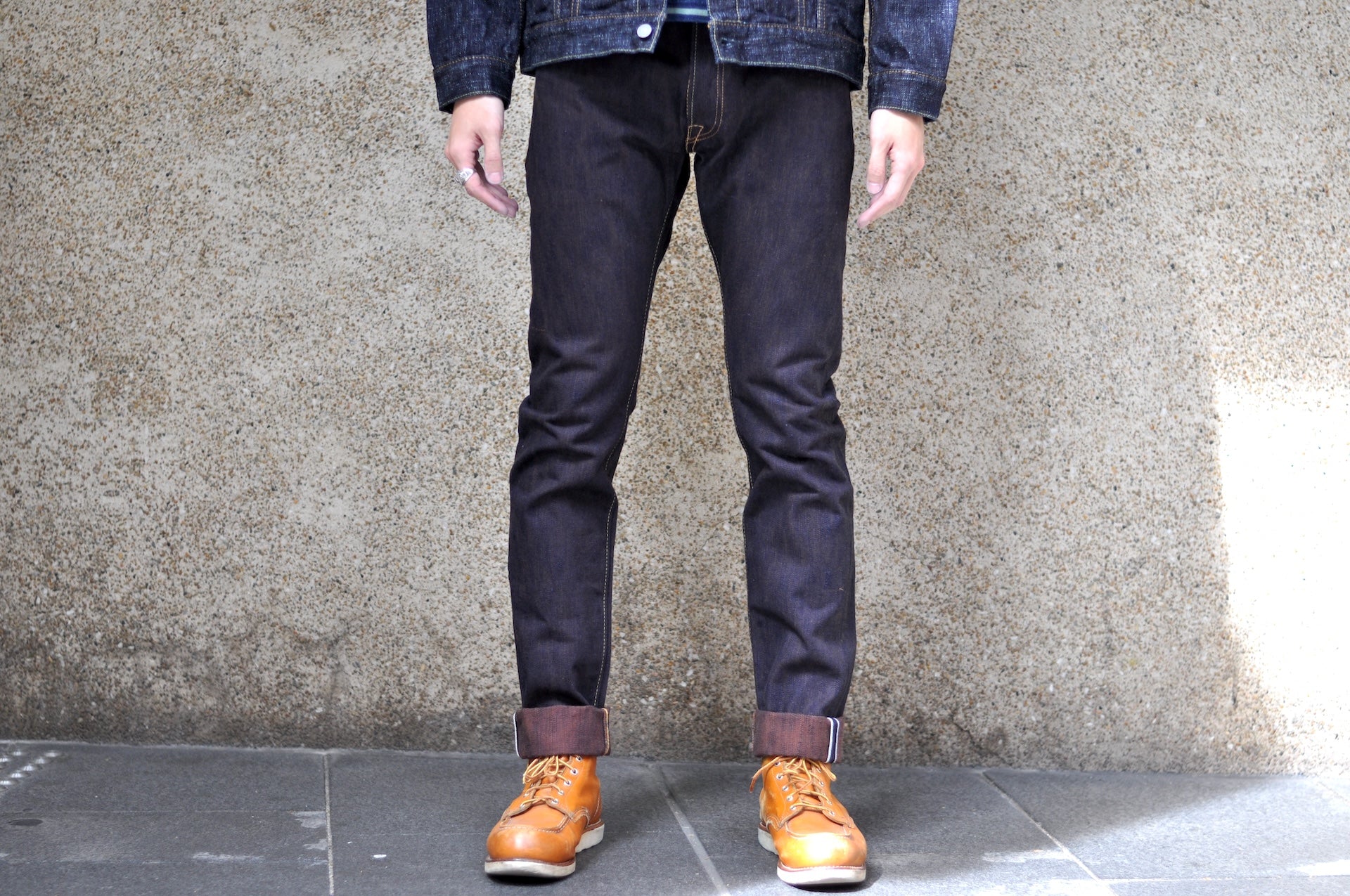 Pure Blue Japan 15oz PER-EX-013-ID "Indigo X Persimmon" Extra Slub Denim (Slim Tapered fit)