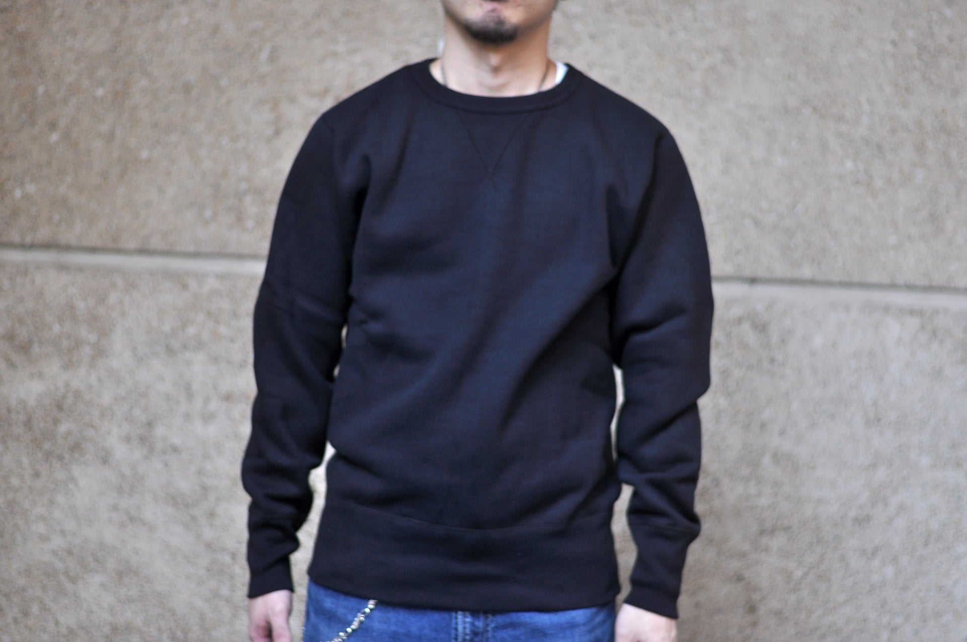 Unique Garment 12oz 'Pioneer' Loopwheeled Sweatshirt (Shadow Black)