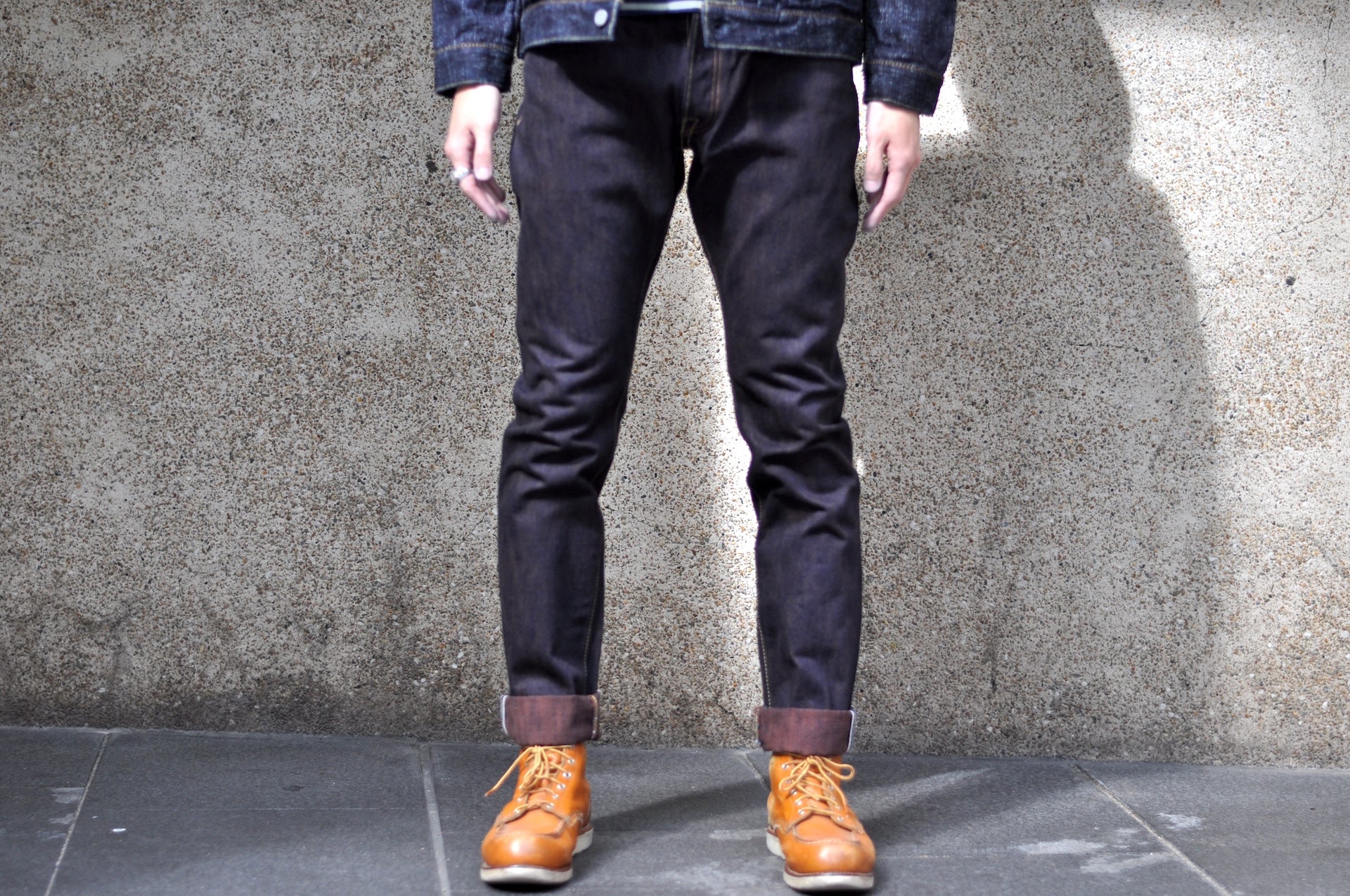 Pure Blue Japan 15oz PER-EX-019-ID "Indigo X Persimmon" Extra Slub Denim (Relaxed Tapered Fit)