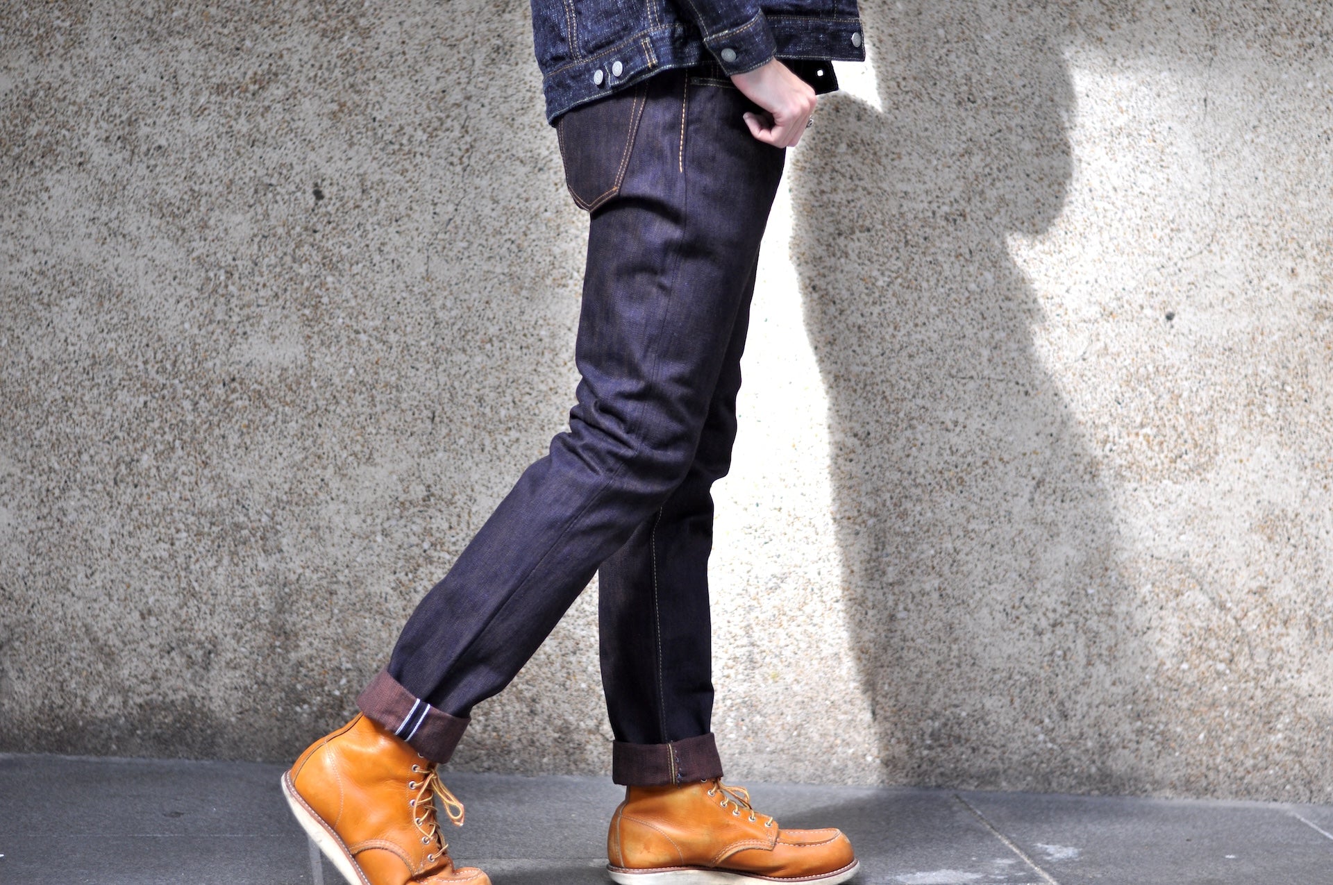 Pure Blue Japan 15oz PER-EX-019-ID "Indigo X Persimmon" Extra Slub Denim (Relaxed Tapered Fit)