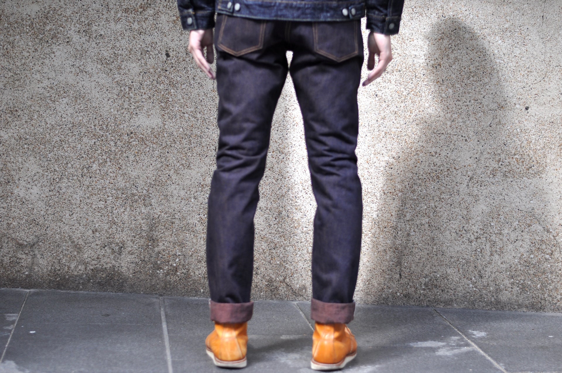 Pure Blue Japan 15oz PER-EX-019-ID "Indigo X Persimmon" Extra Slub Denim (Relaxed Tapered Fit)