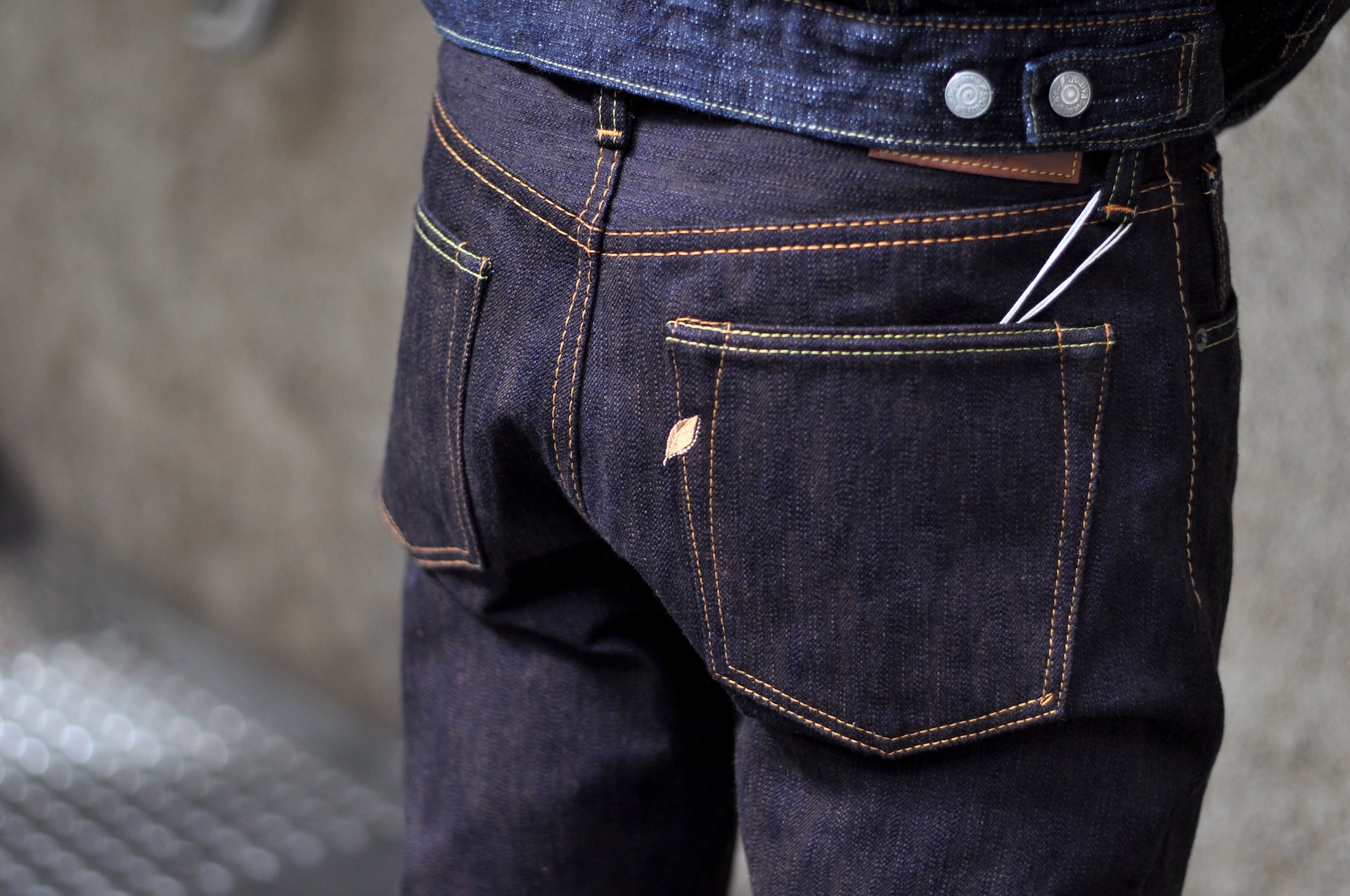 Pure Blue Japan 15oz PER-EX-019-ID "Indigo X Persimmon" Extra Slub Denim (Relaxed Tapered Fit)