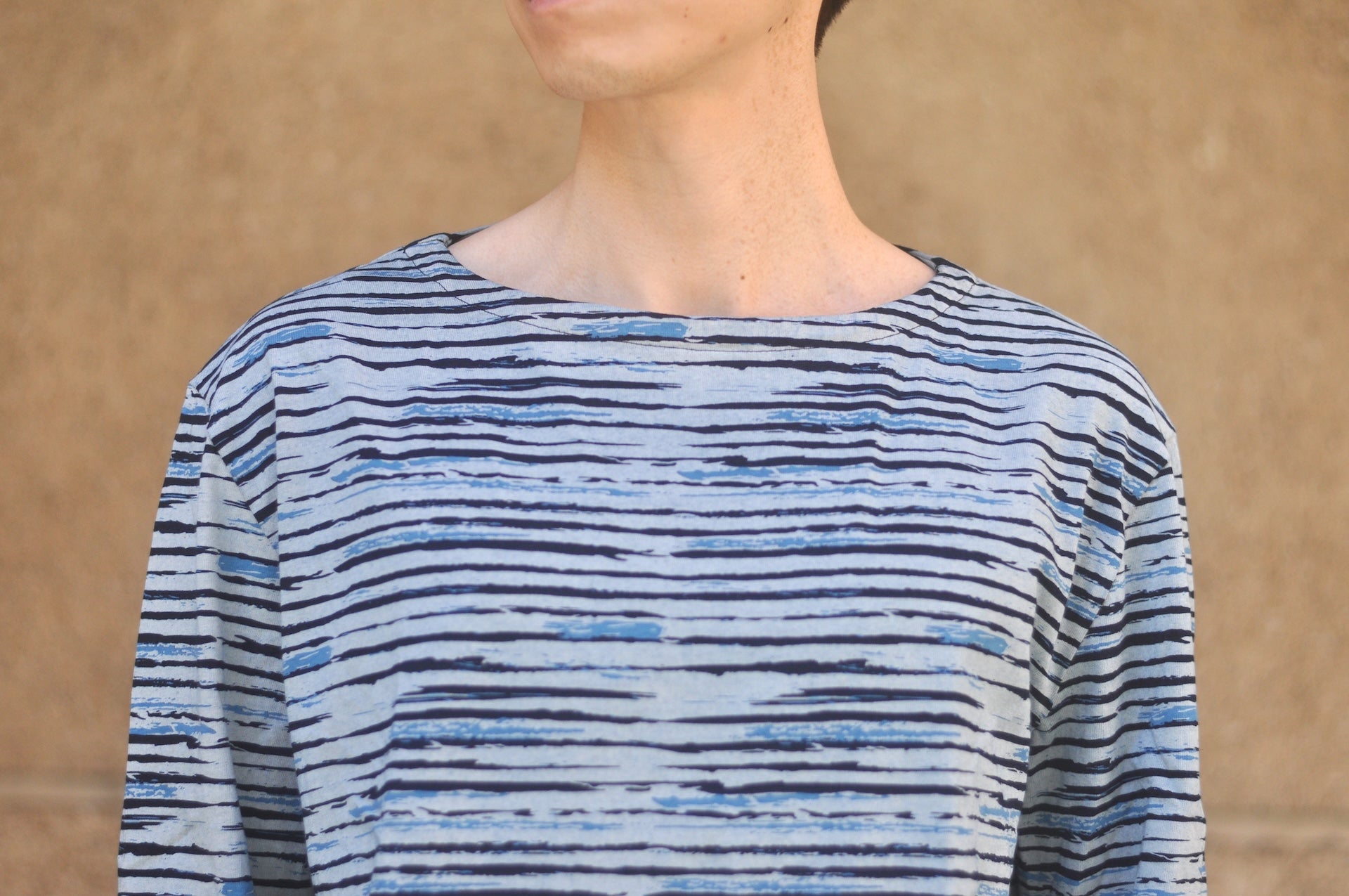 Samurai 6oz Indigo Dyed “Aizome Drift” L/S Border Tee