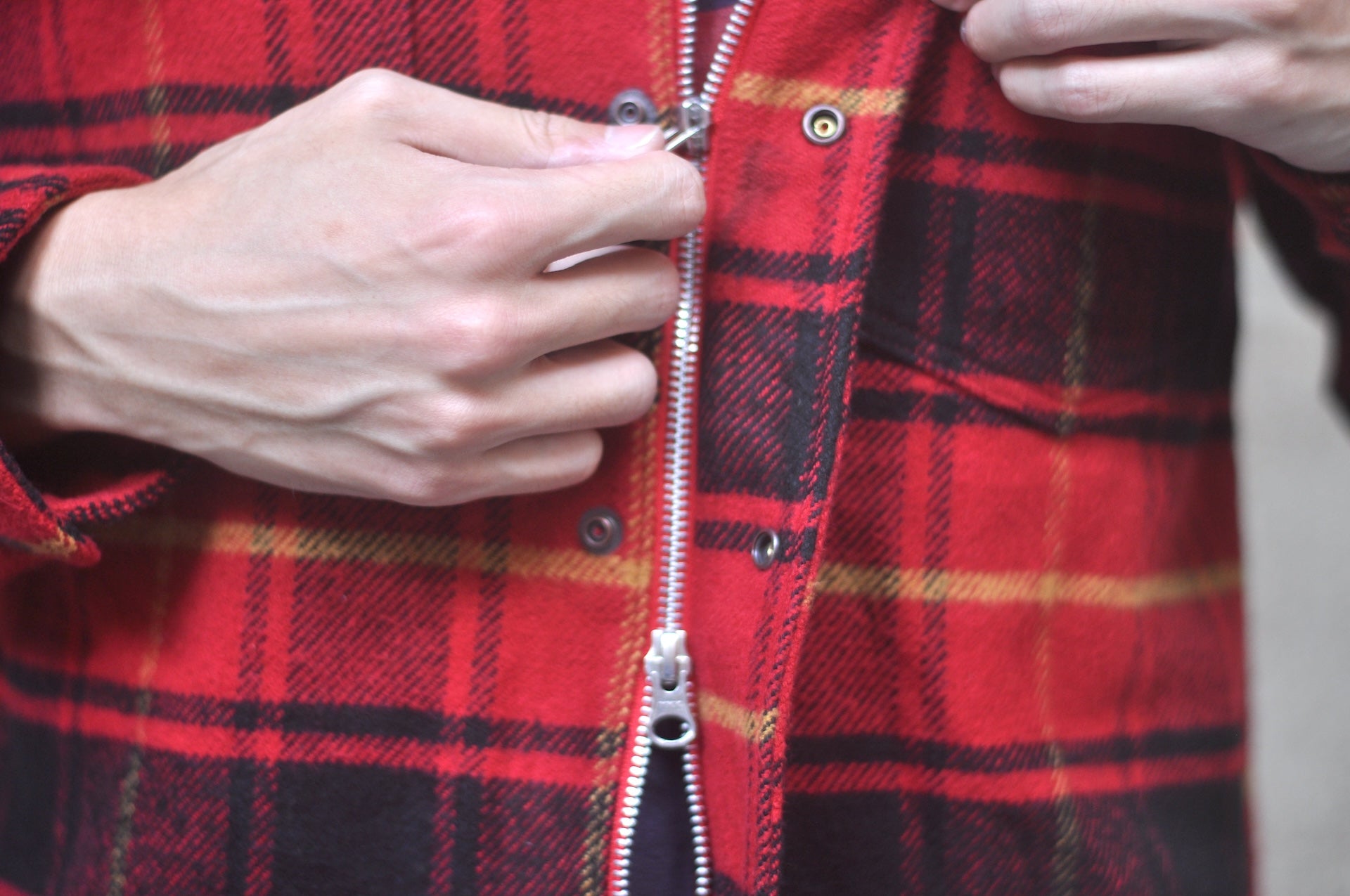 Iron Heart 10oz Heavyweight Flannel Rider’s Overshirt (Saturated Red)