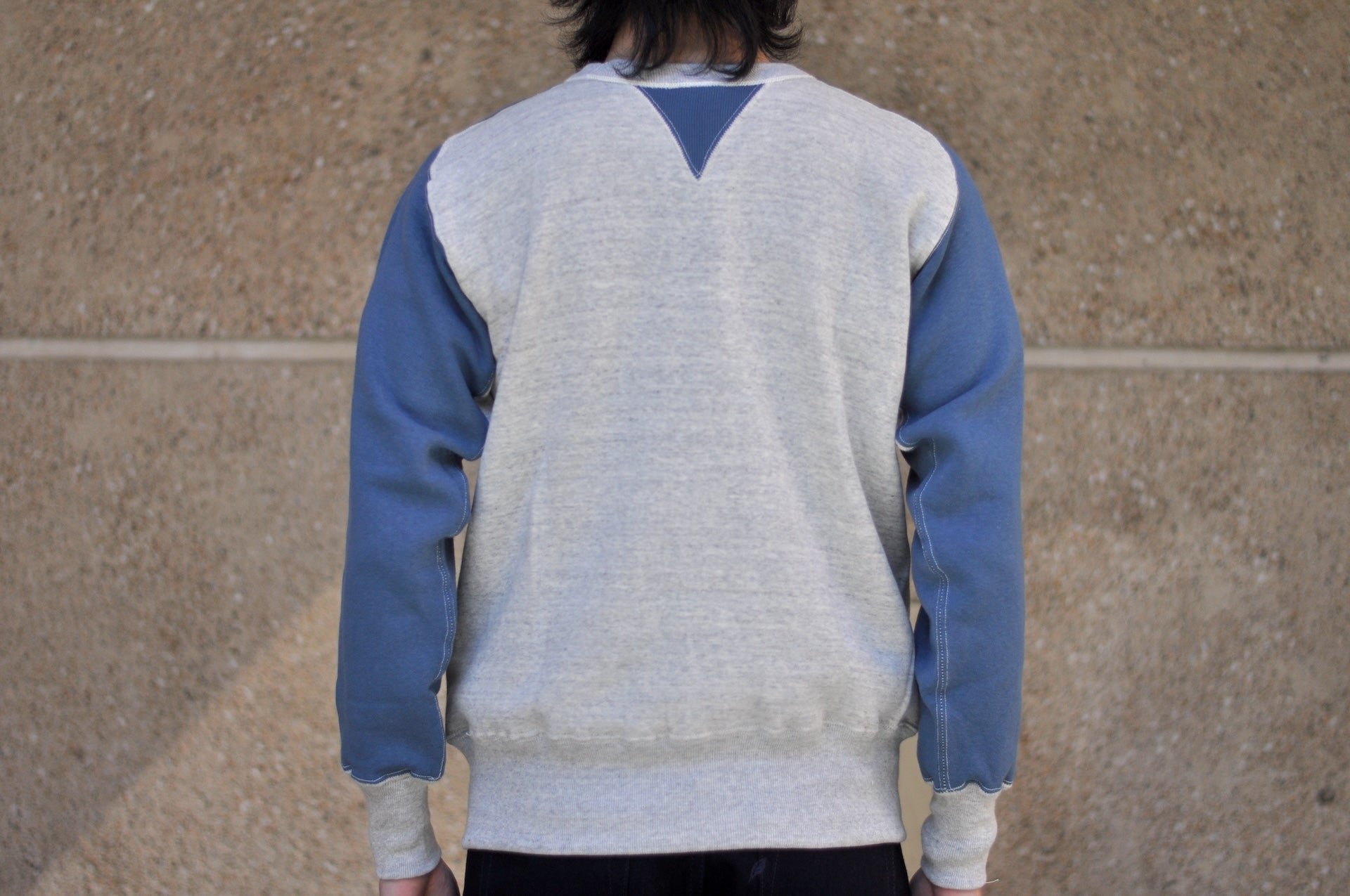 John Gluckow X Warehouse Co. 10oz Loopwheeled "Two-Toned Freedom" Sweatshirt (Oatmeal x Navy)