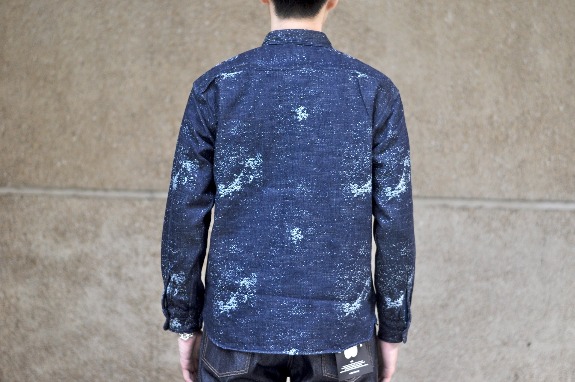 Momotaro 12oz Indigo Dyed “Ocean of Indigo” Jacquard Denim Workshirt