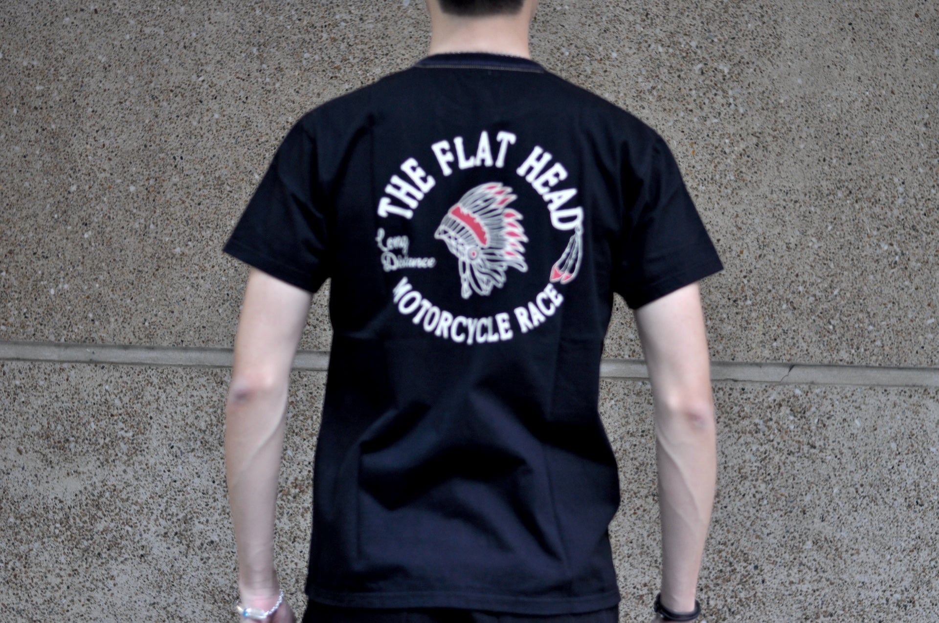 The Flat Head 9oz "Native American" Loopwheeled Tee (Black)