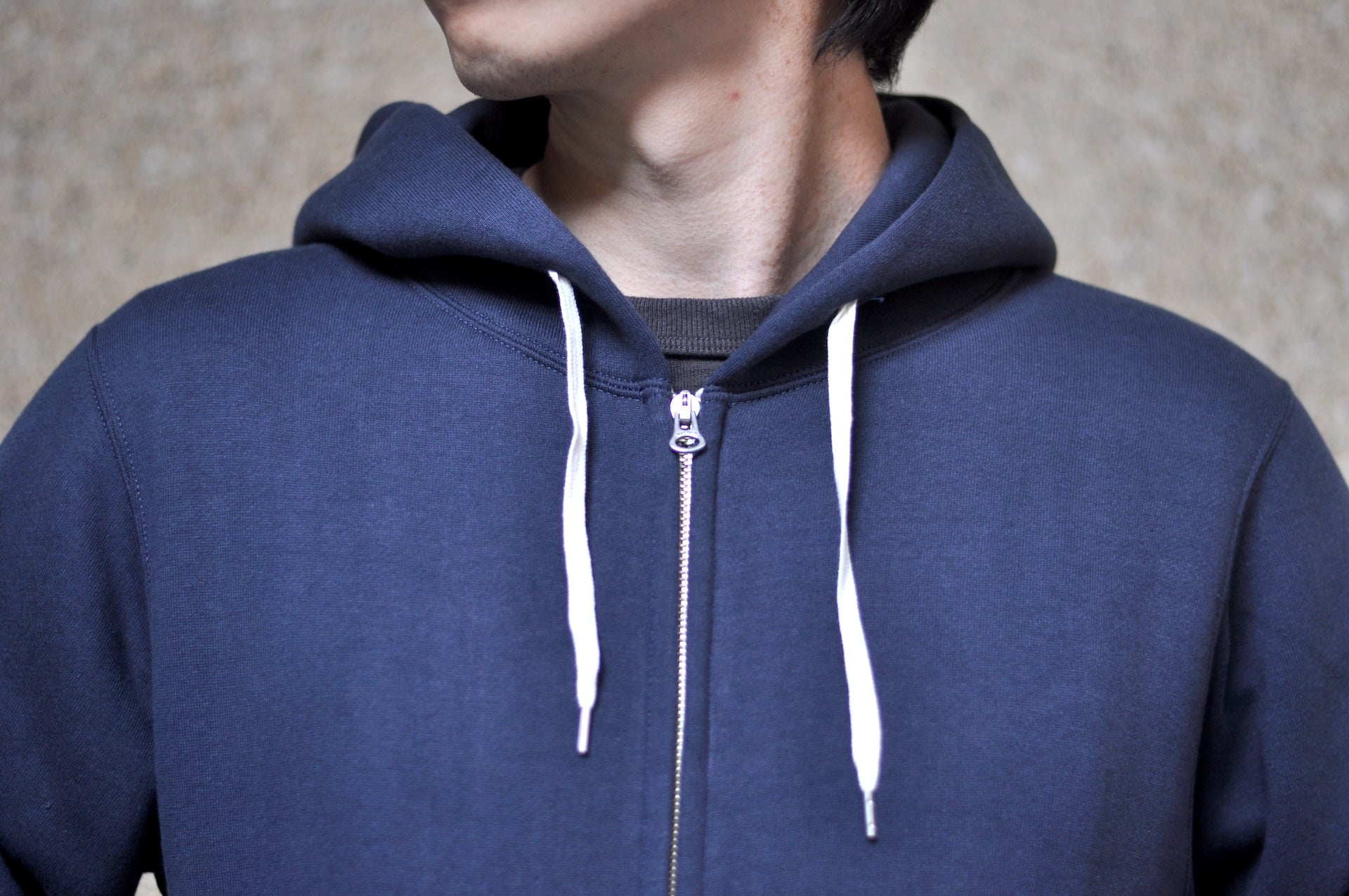 Unique Garment 12oz 'Pioneer' Loopwheeled Hoody (Midnight Navy)