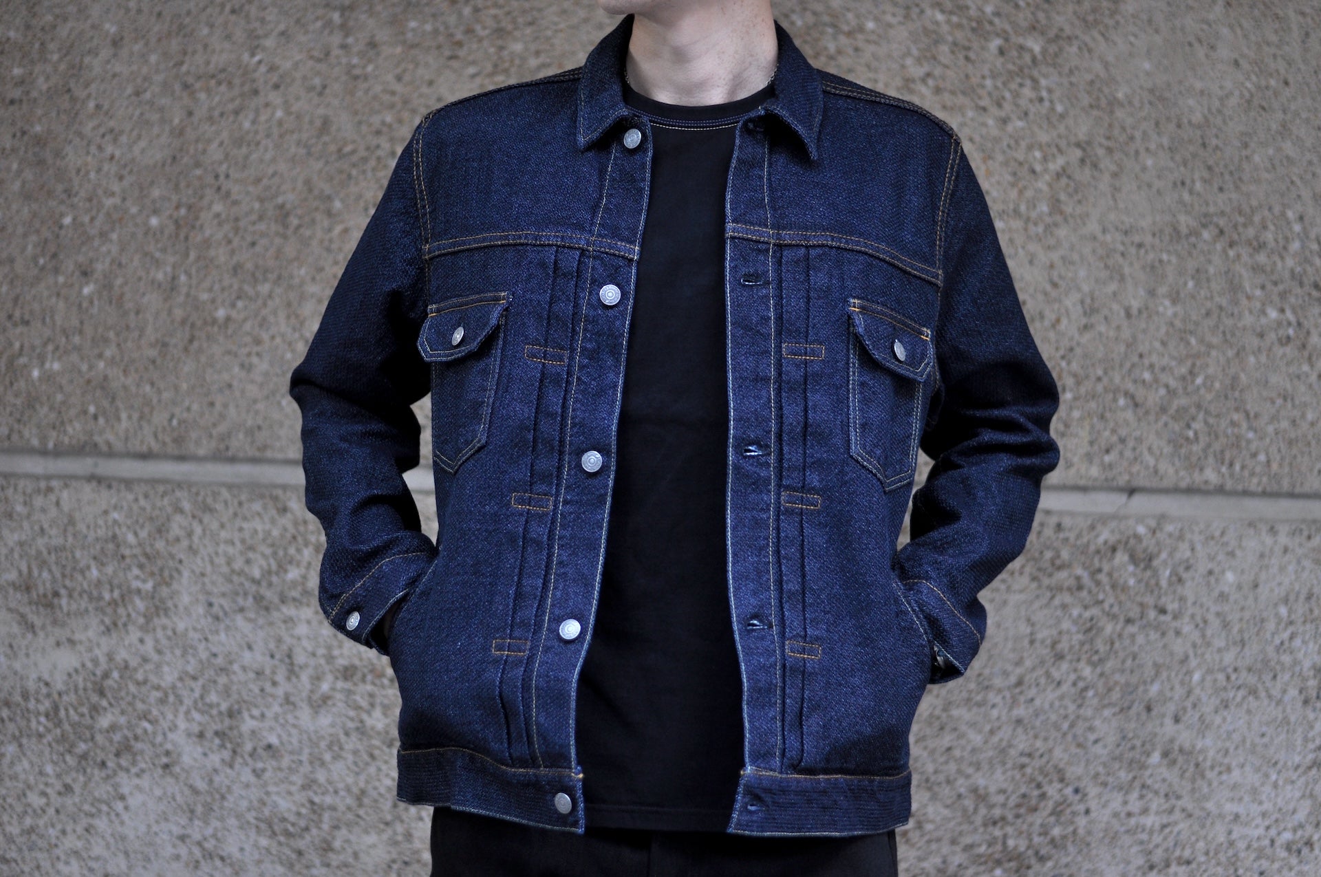 Pure Blue Japan 14oz Sashiko Type 2 Jacket (Indigo)