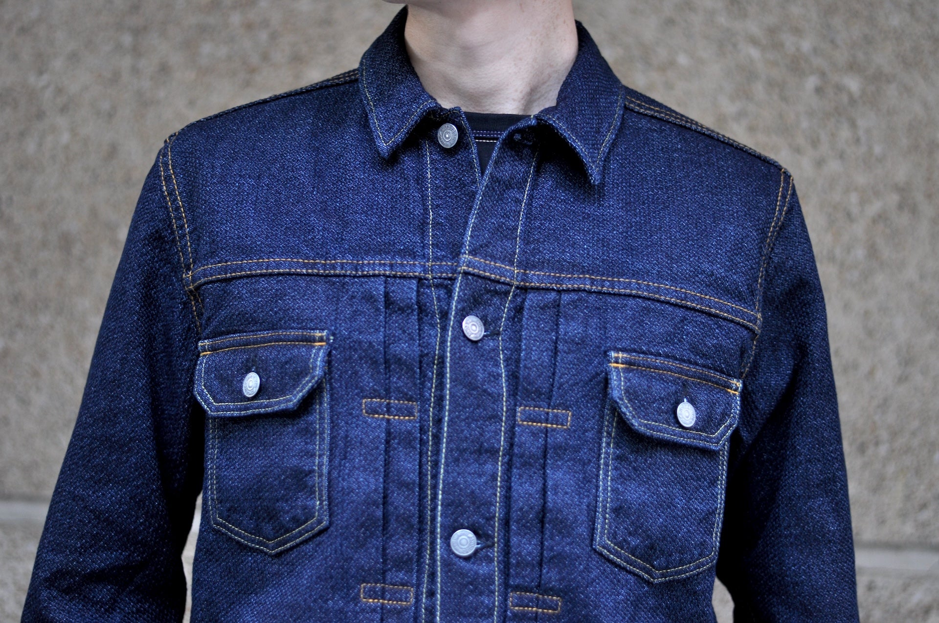 Pure Blue Japan 14oz Sashiko Type 2 Jacket (Indigo)