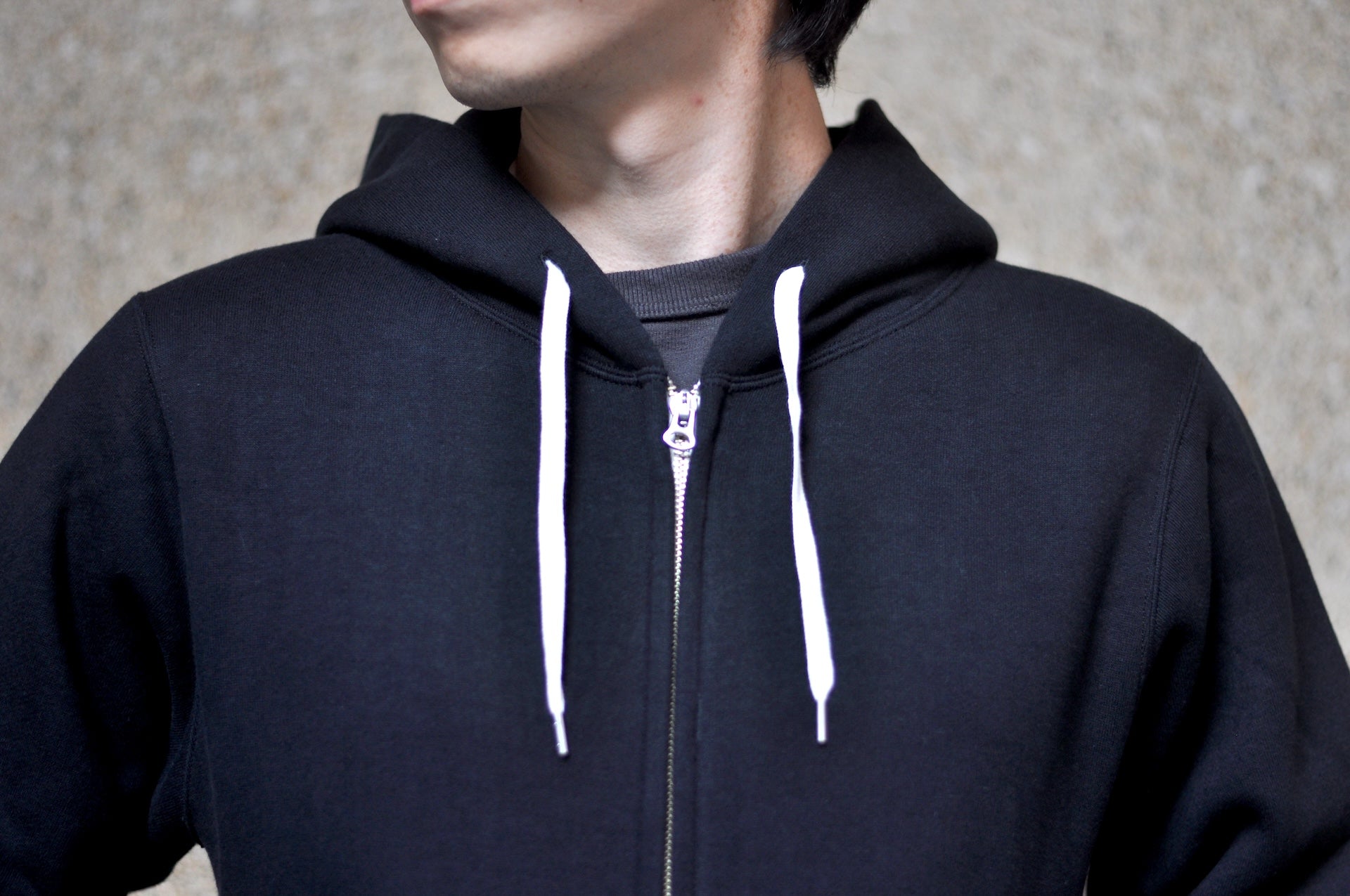 Unique Garment 12oz 'Pioneer' Loopwheeled Hoody (Shadow Black)