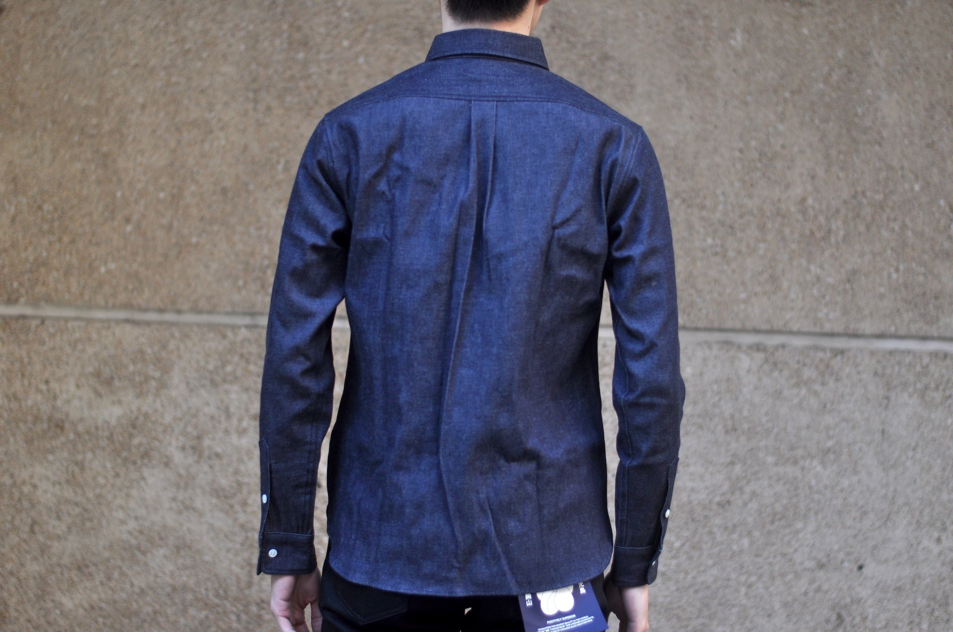 Unique Garment 12oz Selvage Denim 'Gatsby' Oxford Shirt (Grand Indigo)