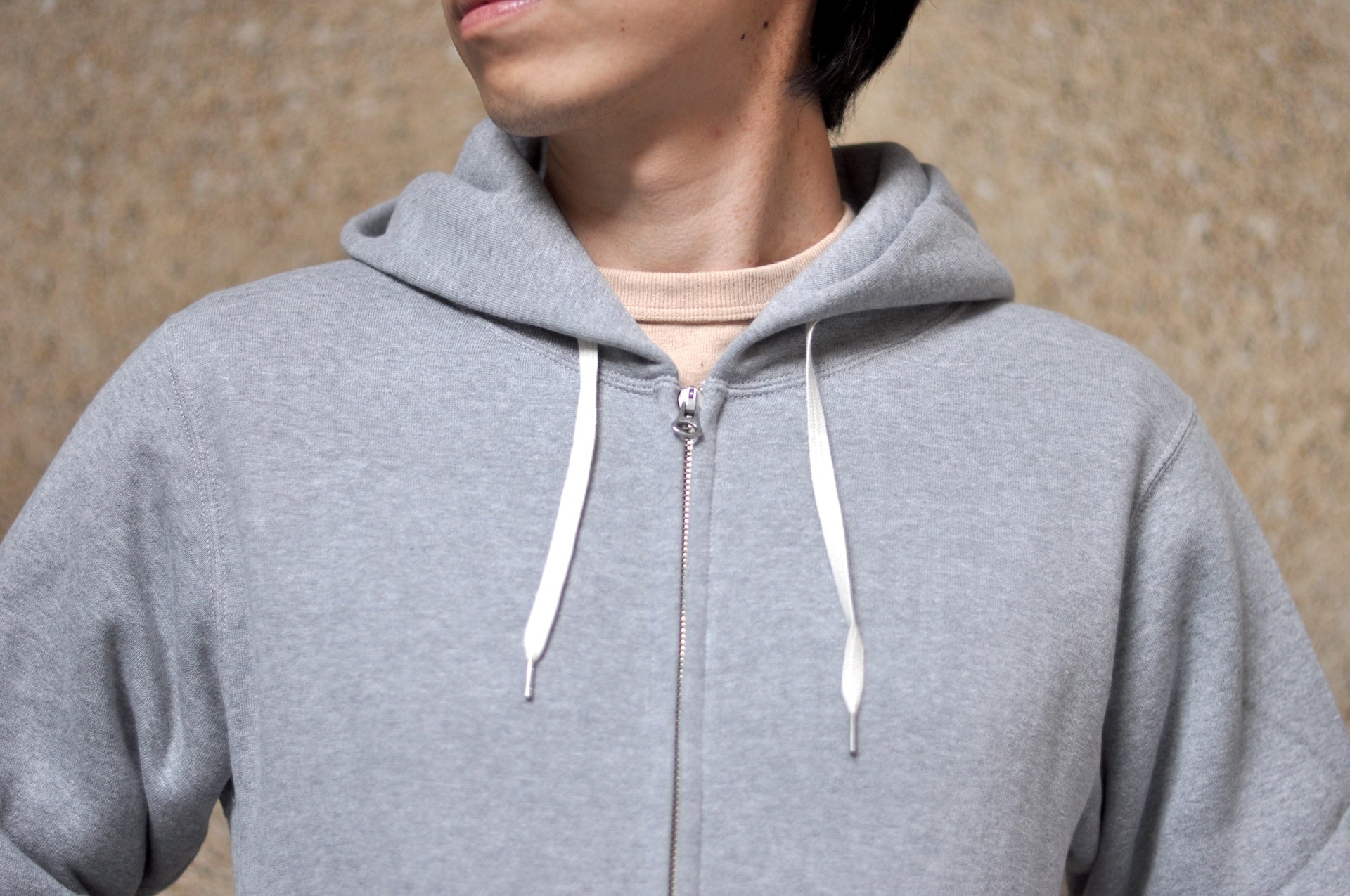 Unique Garment 12oz 'Pioneer' Loopwheeled Hoody (Heather Grey)