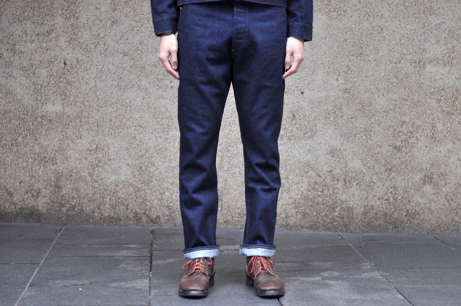 BONCOURA 15oz Indigo Dyed "Ike-Momen" B-11 Rodeo Denim Pants (Rodeo Tapered fit)