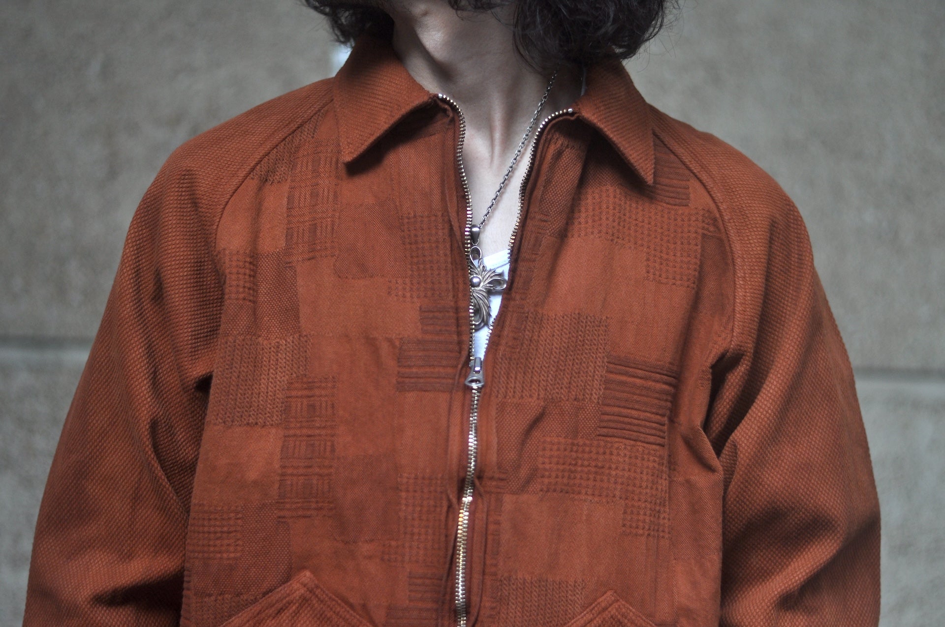 Studio D'Artisan “Amami Mud-Dyed” Boro-Styled Worker Jacket