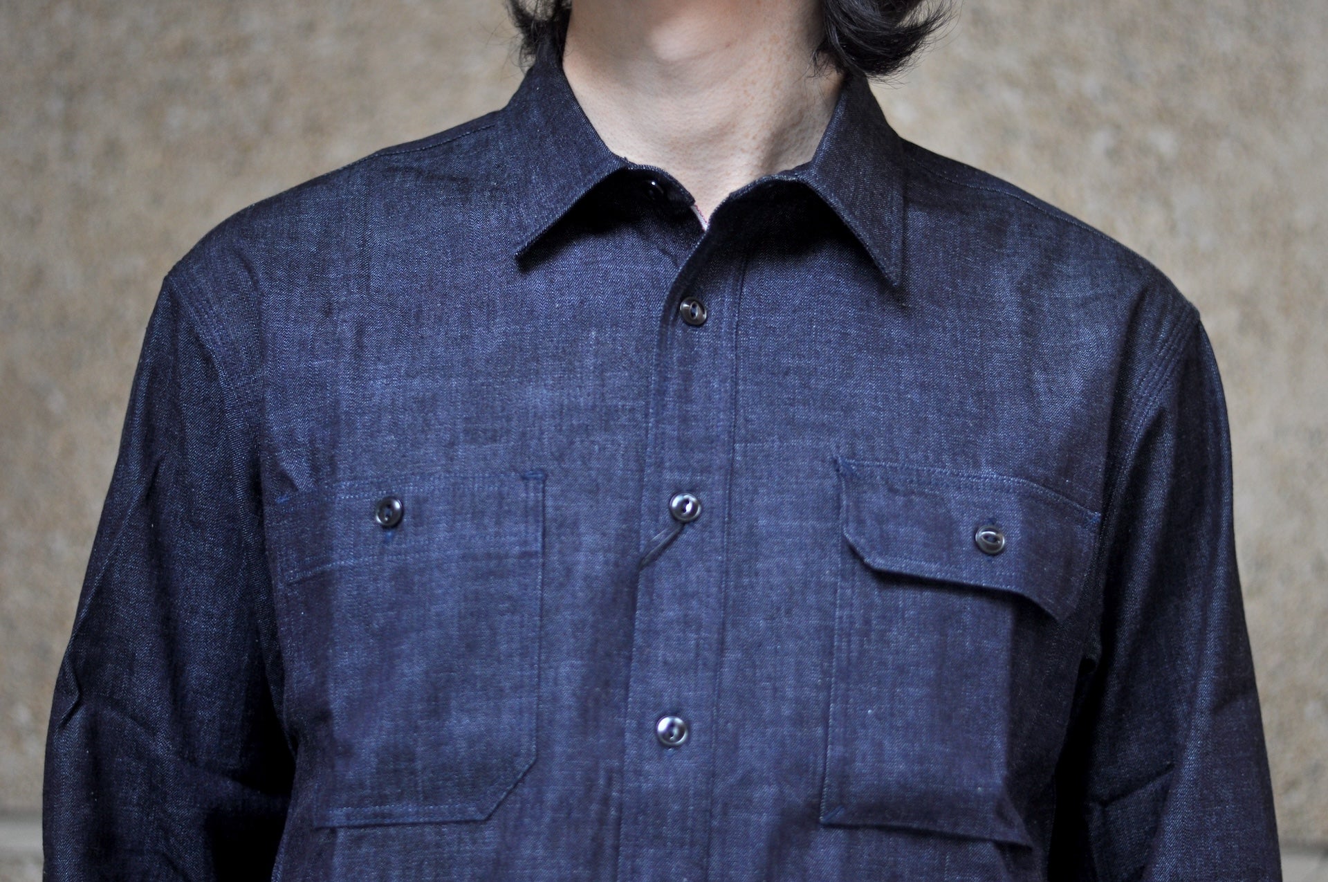 Momotaro 8oz “Tokuno Blue” Indigo Dyed Selvage Denim Workshirt
