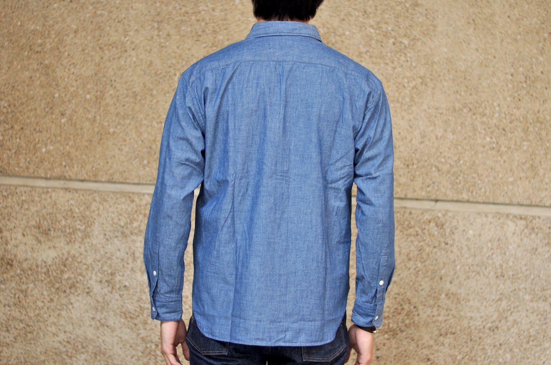 Momotaro 5oz Selvage Chambray Oxford Shirt (Indigo)