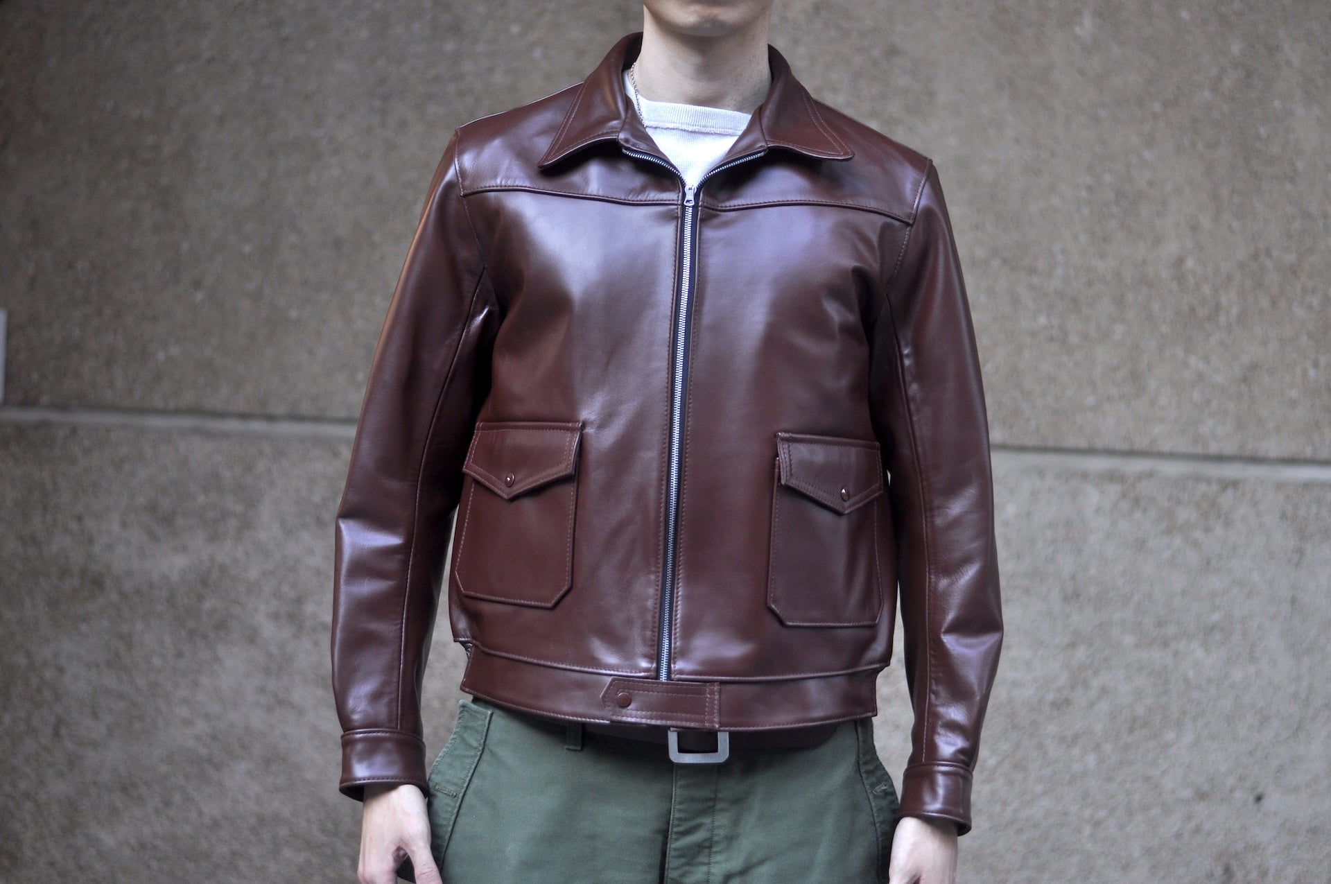 Lewis Leathers NO.386 “Lumber” Horsehide Jacket (Brown)