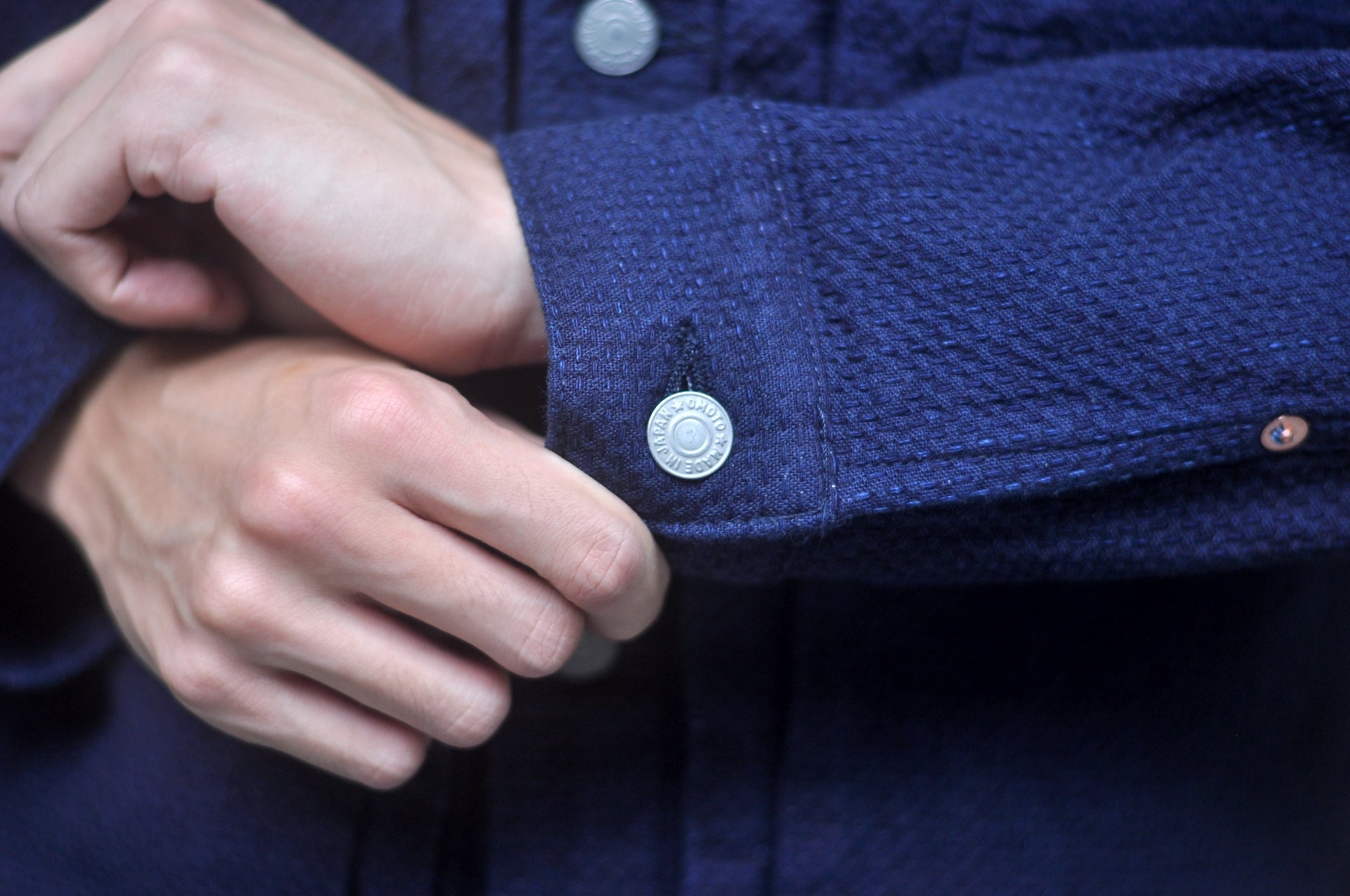 Omoto Denim 15oz Indigo Dyed "ORI-SHIKO" War-Mode Type 1 Sashiko Jacket