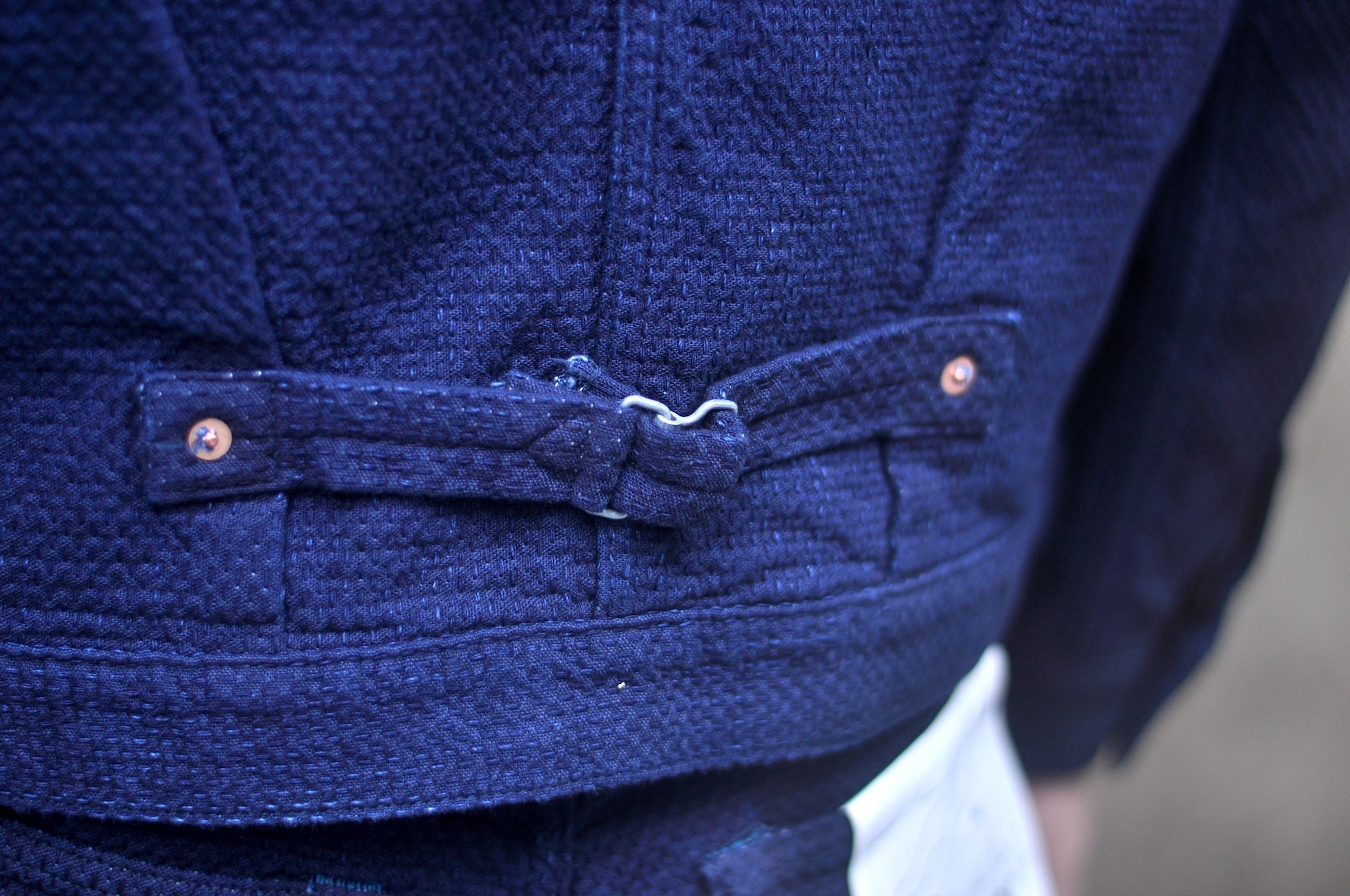 Omoto Denim 15oz Indigo Dyed "ORI-SHIKO" War-Mode Type 1 Sashiko Jacket