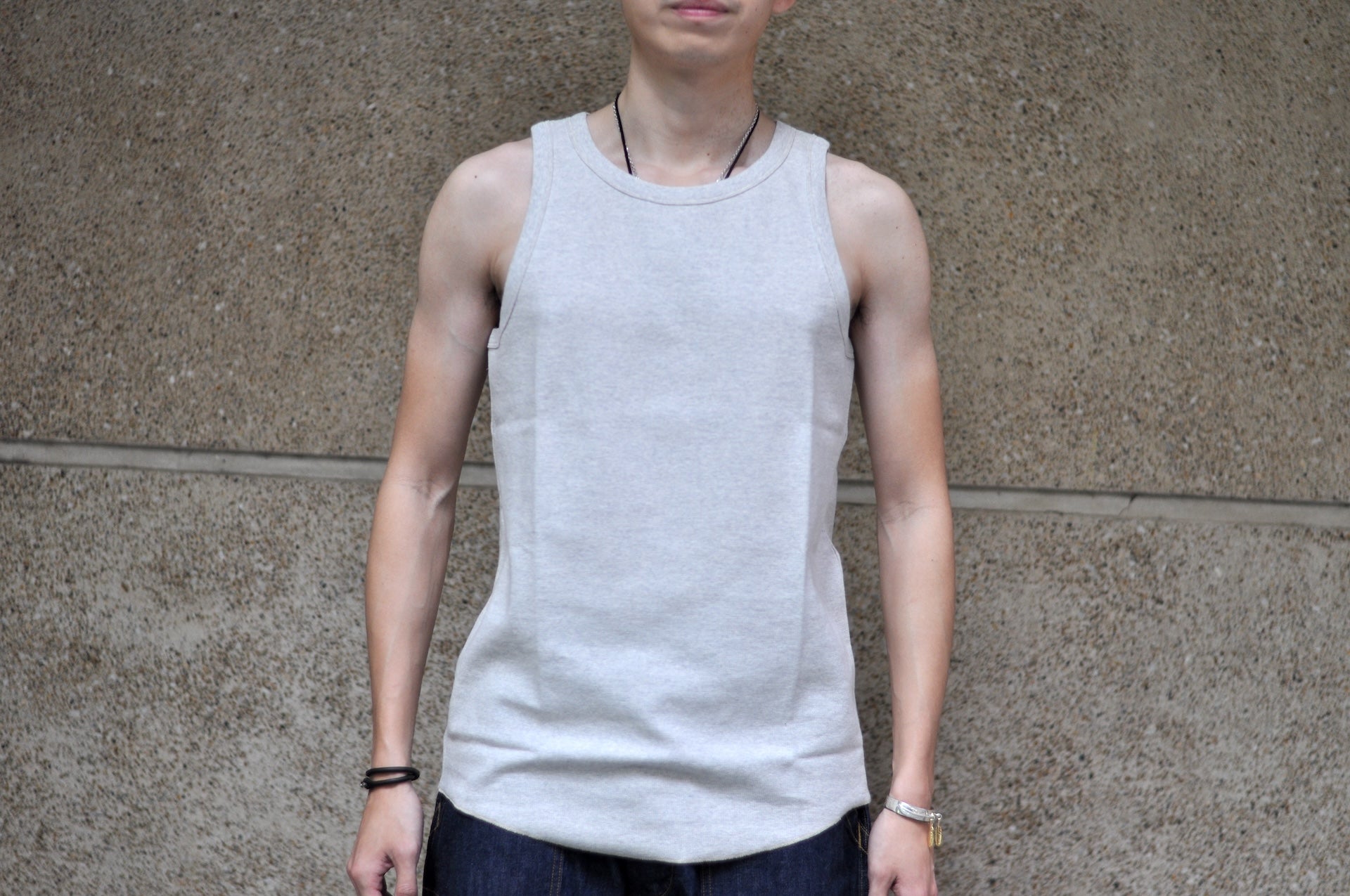 Freewheelers Lightweight "Waffle Textured" Sleeveless T-Shirt (Oatmeal)