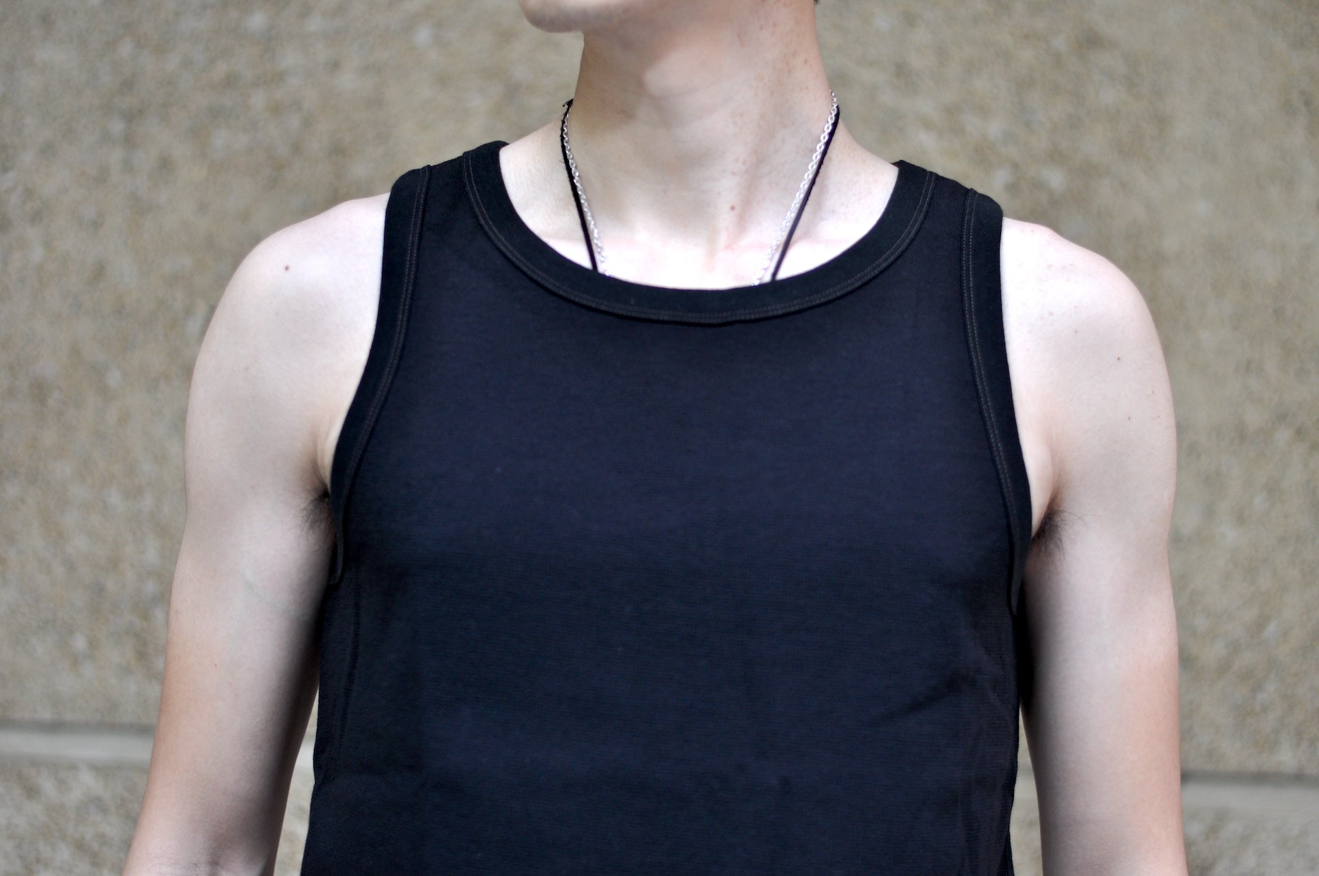 Freewheelers Lightweight "Waffle Textured" Sleeveless T-Shirt (Black)