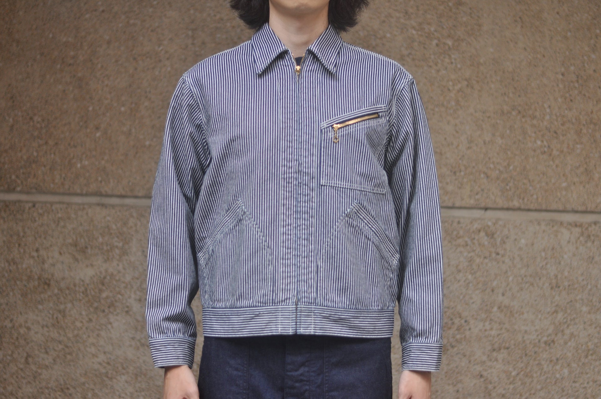 BONCOURA 14oz Indigo Dyed Selvage Hickory B-91 Worker Jacket