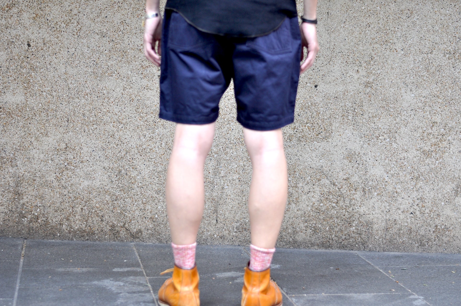 Freewheelers "Sidewinder" Back Satin Military Shorts (Dark Navy)