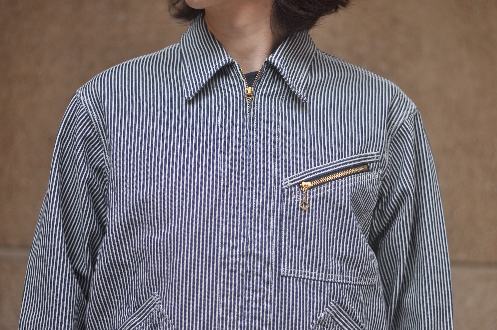 BONCOURA 14oz Indigo Dyed Selvage Hickory B-91 Worker Jacket