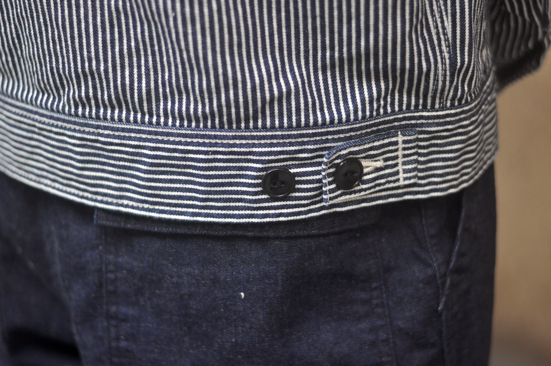 BONCOURA 14oz Indigo Dyed Selvage Hickory B-91 Worker Jacket