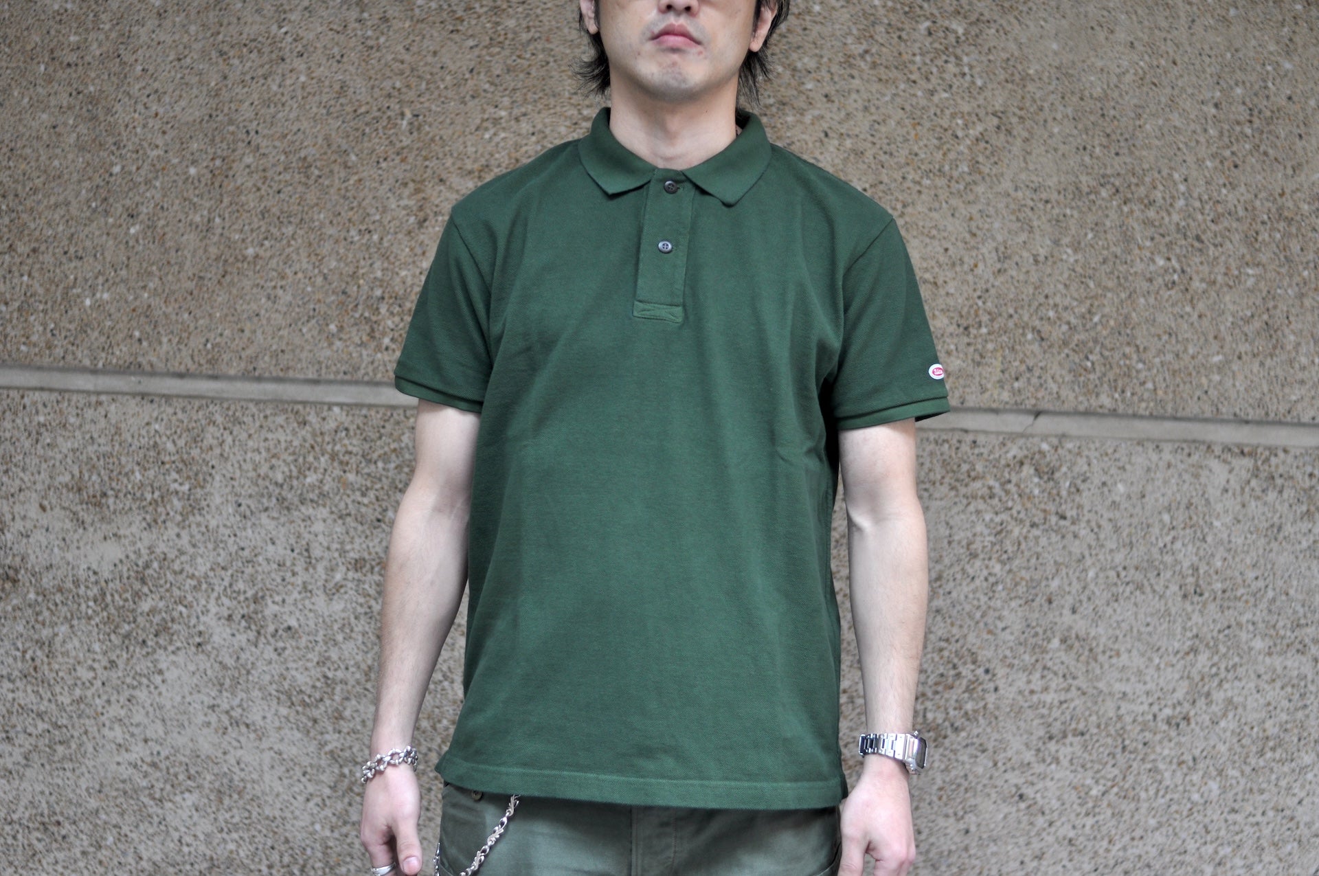 UES Ultra-Heavyweight Slubby Polo Shirt (Green)