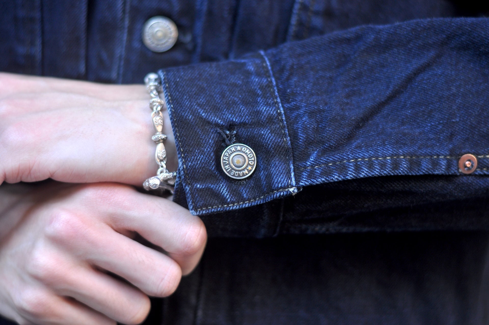 Omoto Denim 13.5oz  “Charcoal Overdyed” Modified Type 2 Denim Jacket
