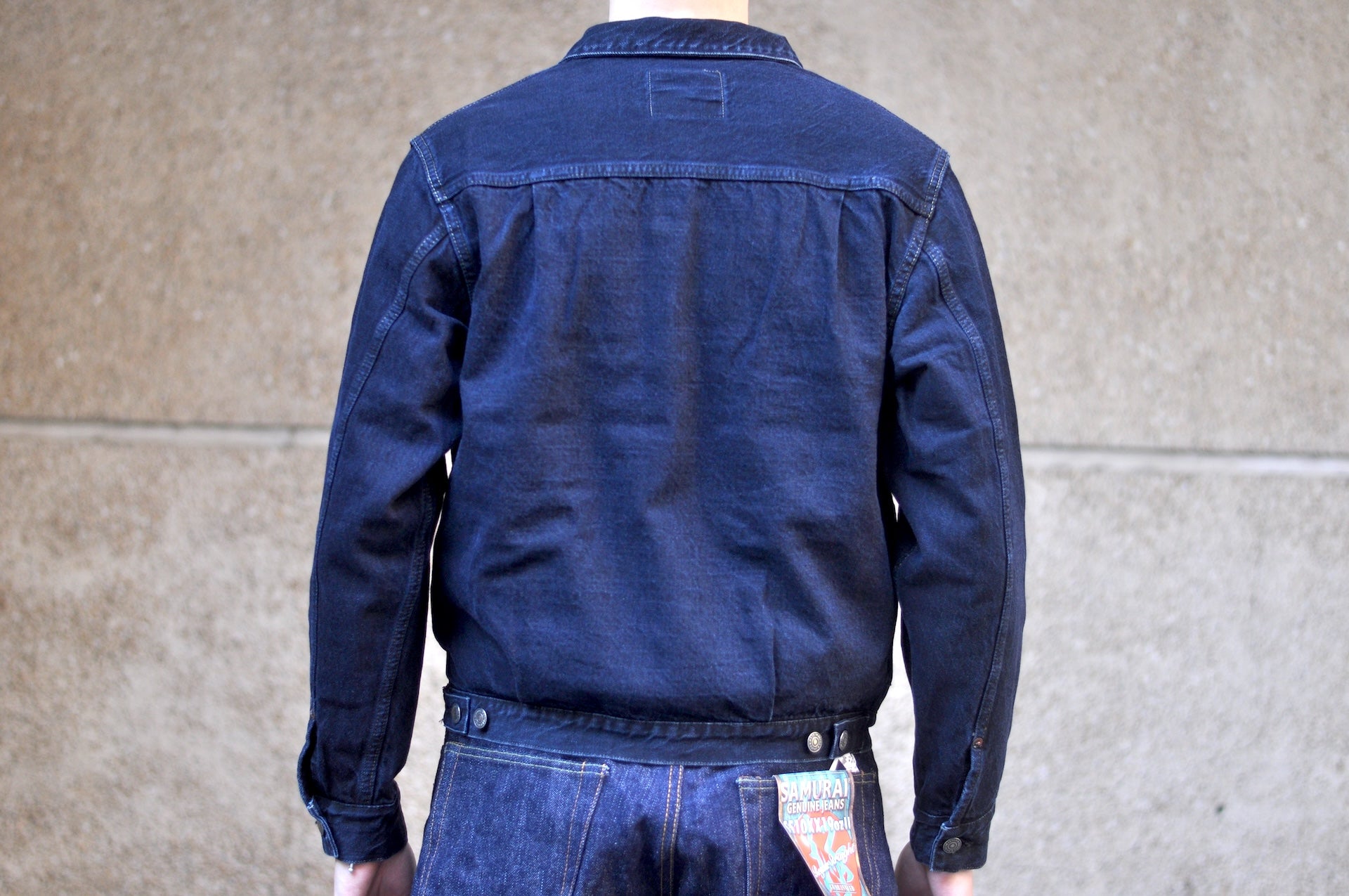 Omoto Denim 13.5oz  “Charcoal Overdyed” Modified Type 2 Denim Jacket