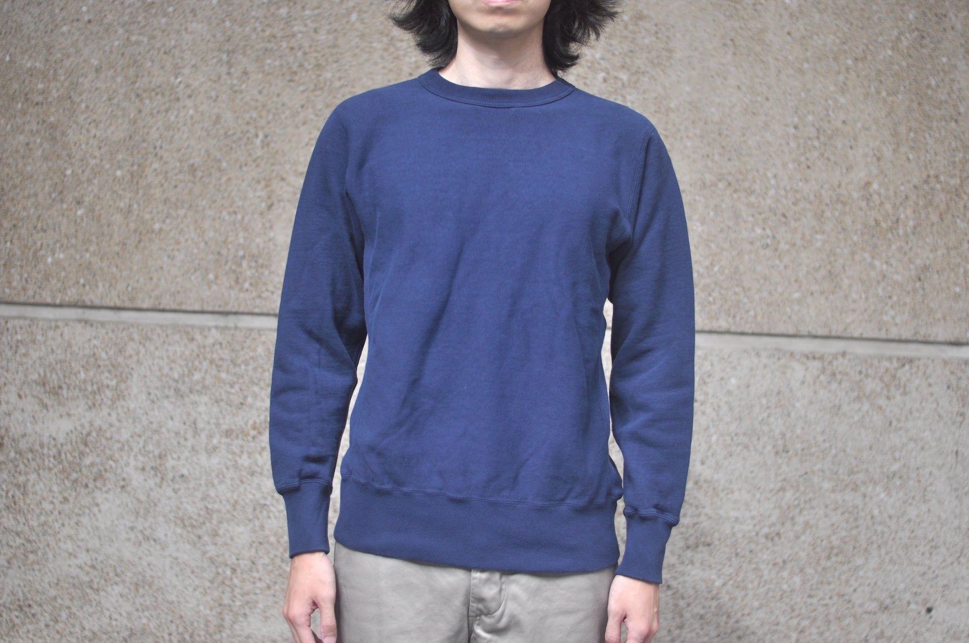 Studio D'Artisan 12oz "Ishikawadai" Loopwheeled Sweatshirt (Navy)