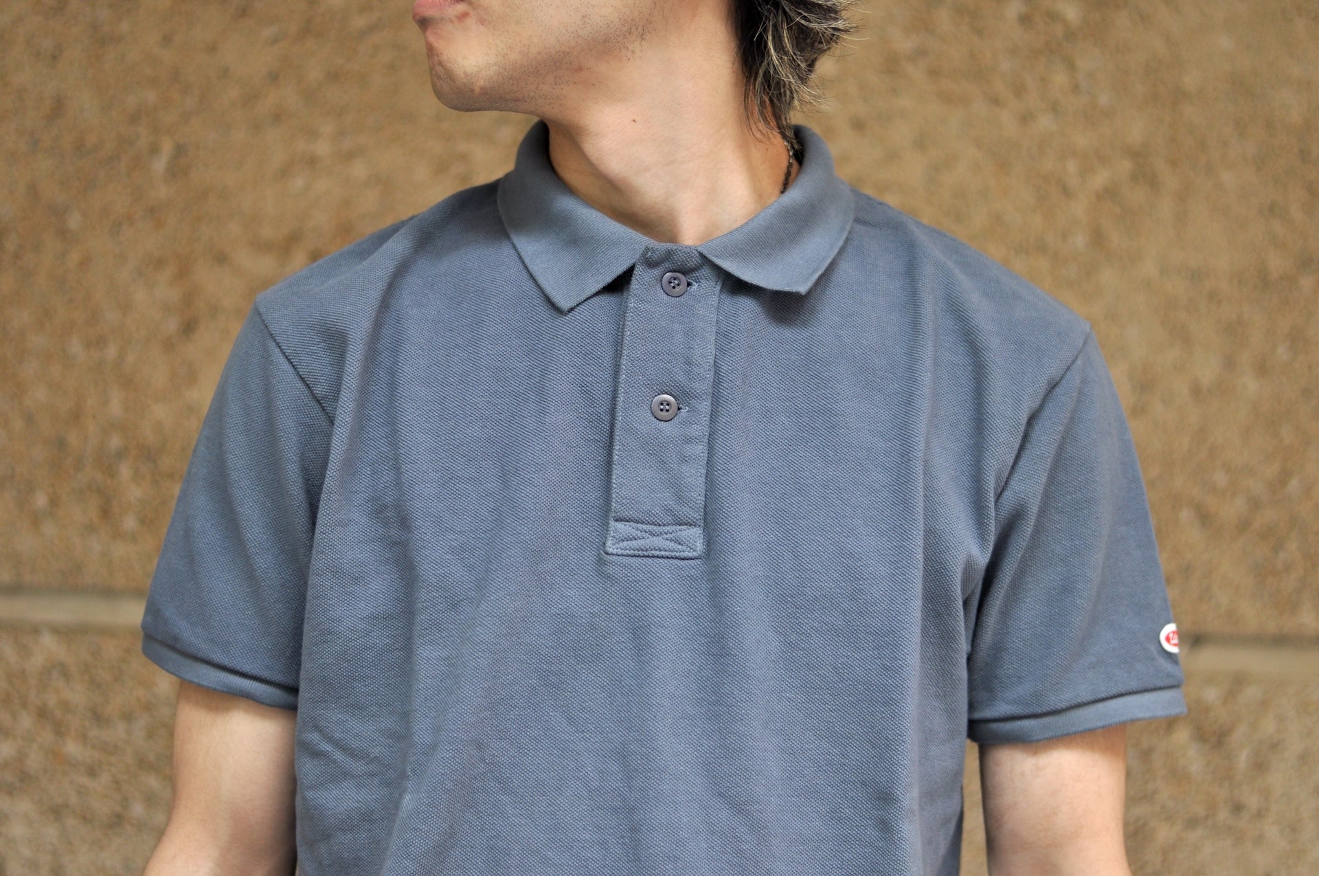 UES Ultra-Heavyweight Slubby Polo Shirt (Lake Blue)