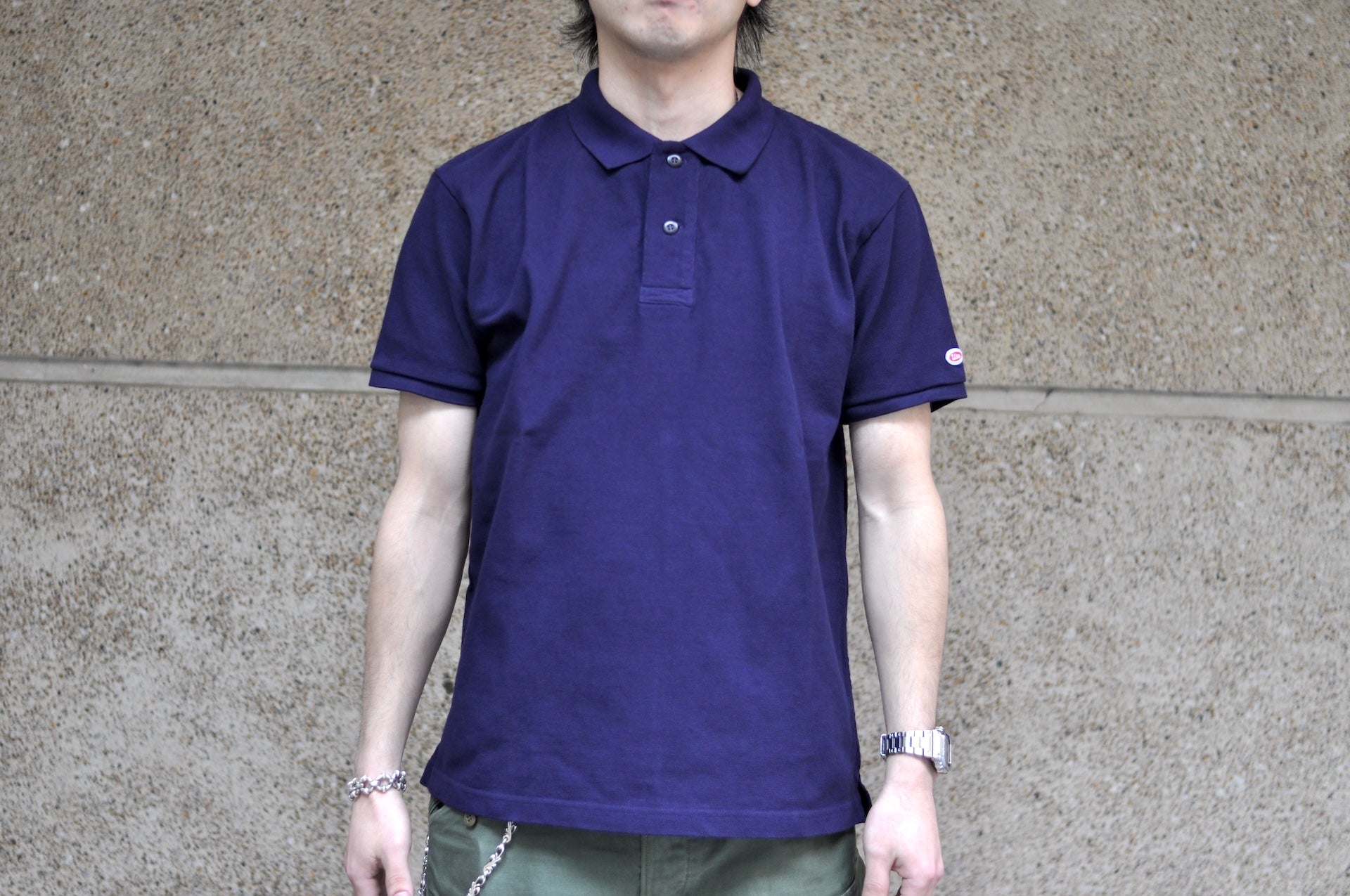 UES Ultra-Heavyweight Slubby Polo Shirt (Navy)