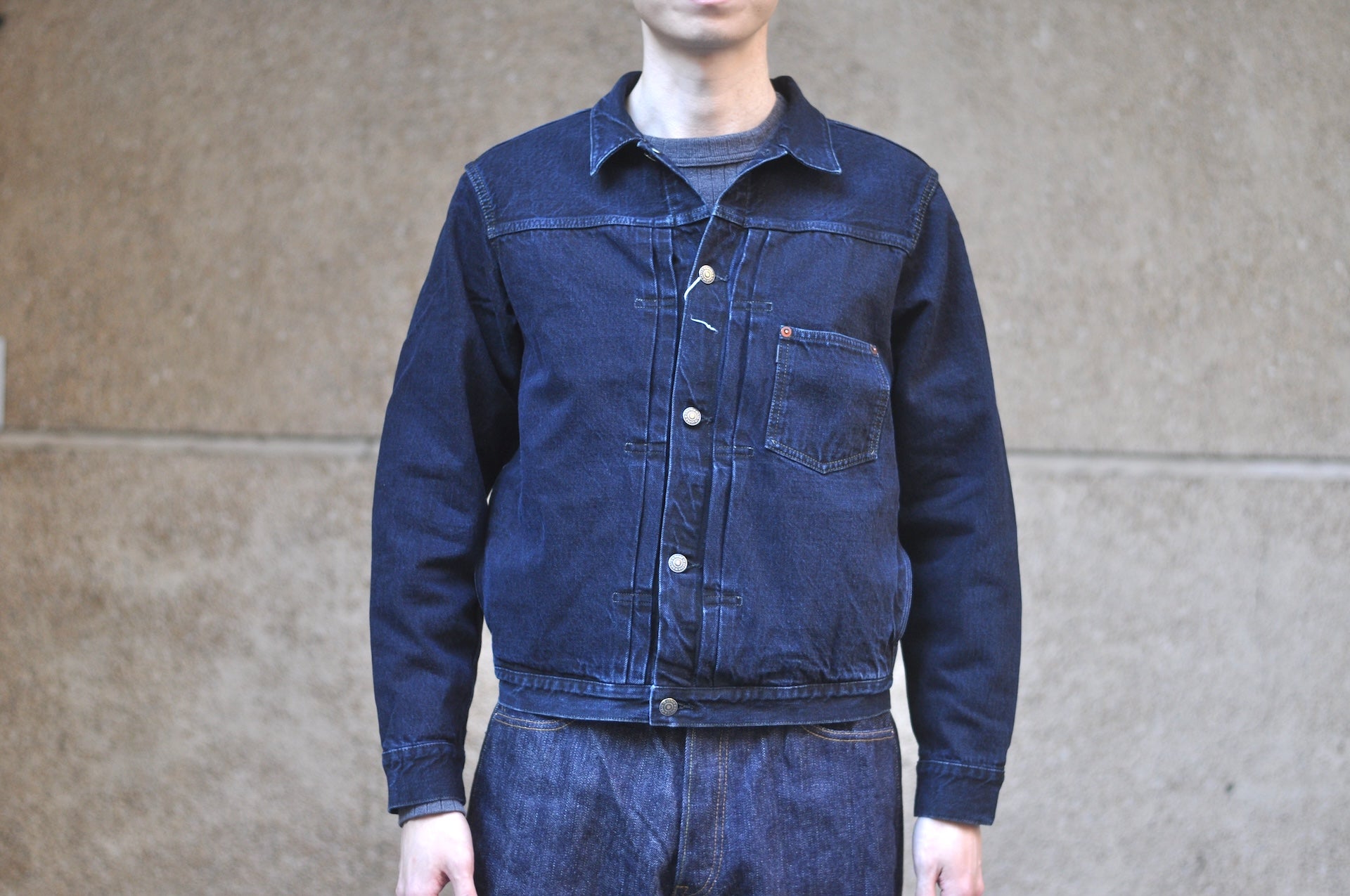 Omoto Denim 13.5oz  “Charcoal Overdyed” War-Mode Type 1 Denim Jacket