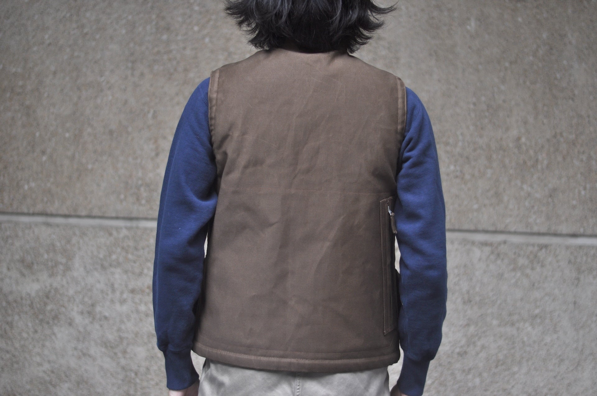 Freewheelers "Winter Aviators' Vest" (Dark Red Beige)