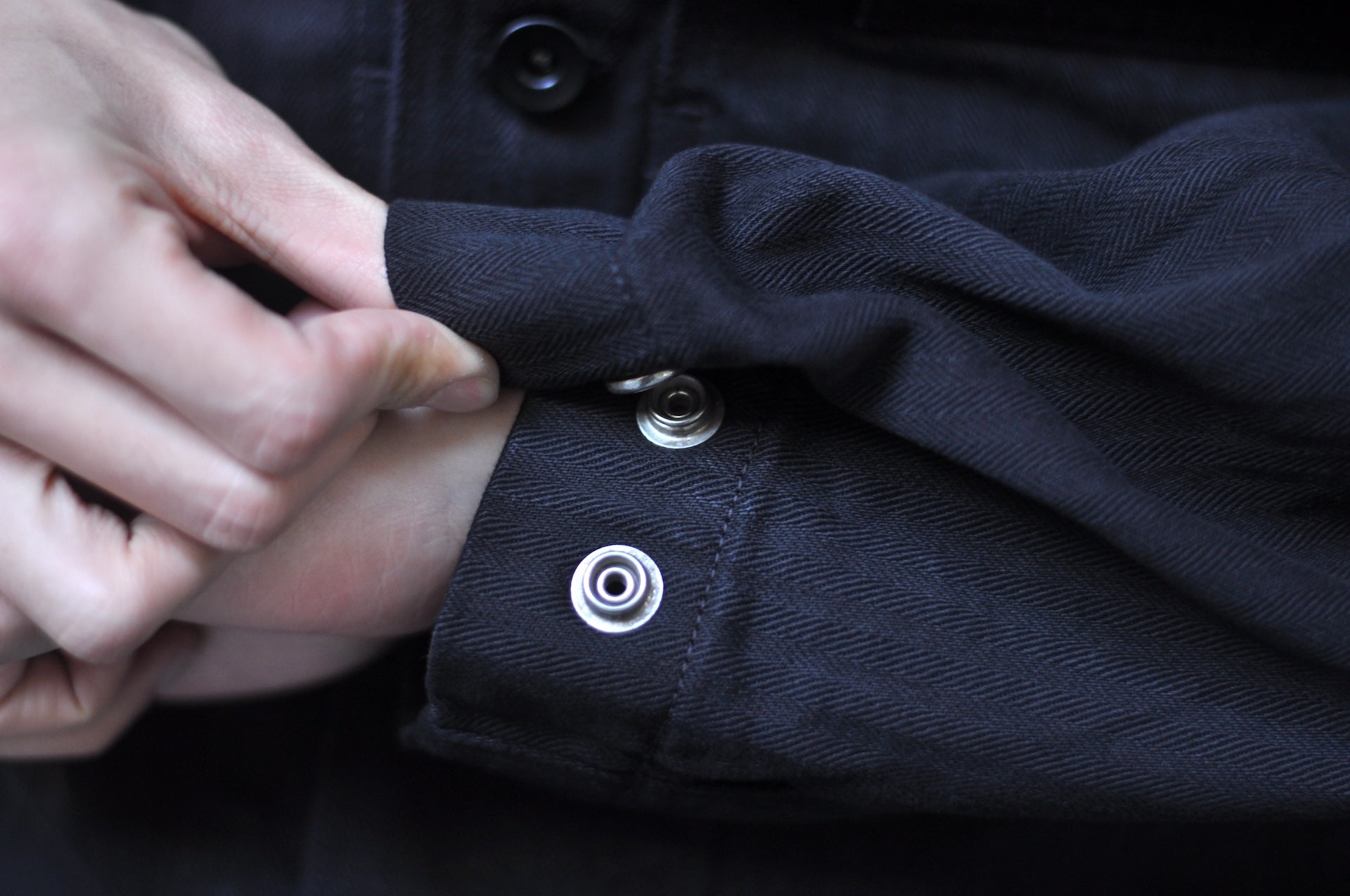 Freewheelers "GRUNTS" HBT Utility Jacket (Rude Black)