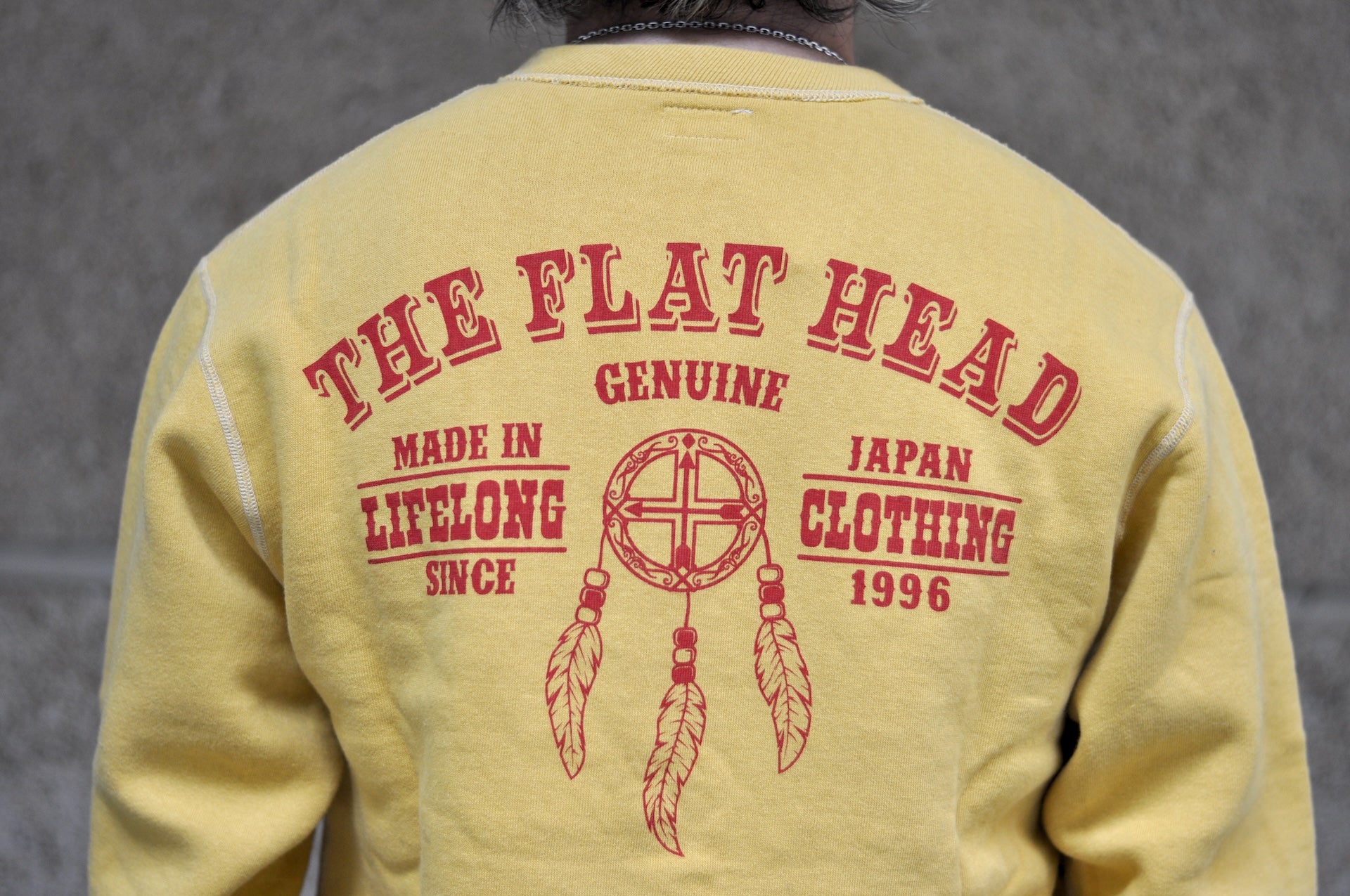 The Flat Head 11oz “Native Spirits" Loopwheeled Sweatshirt (Yellow)