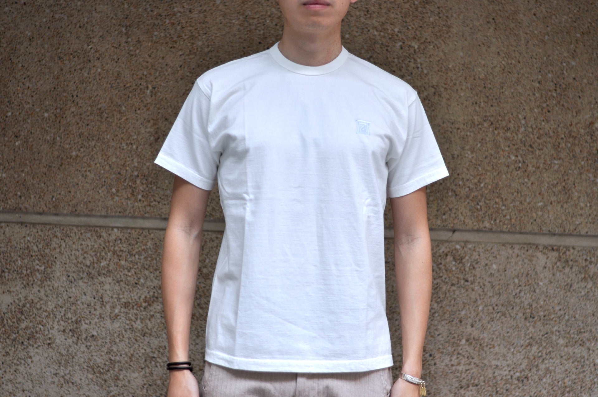 Samurai 8.5oz "Torii Embroidery" Loopwheeled Tee (White)