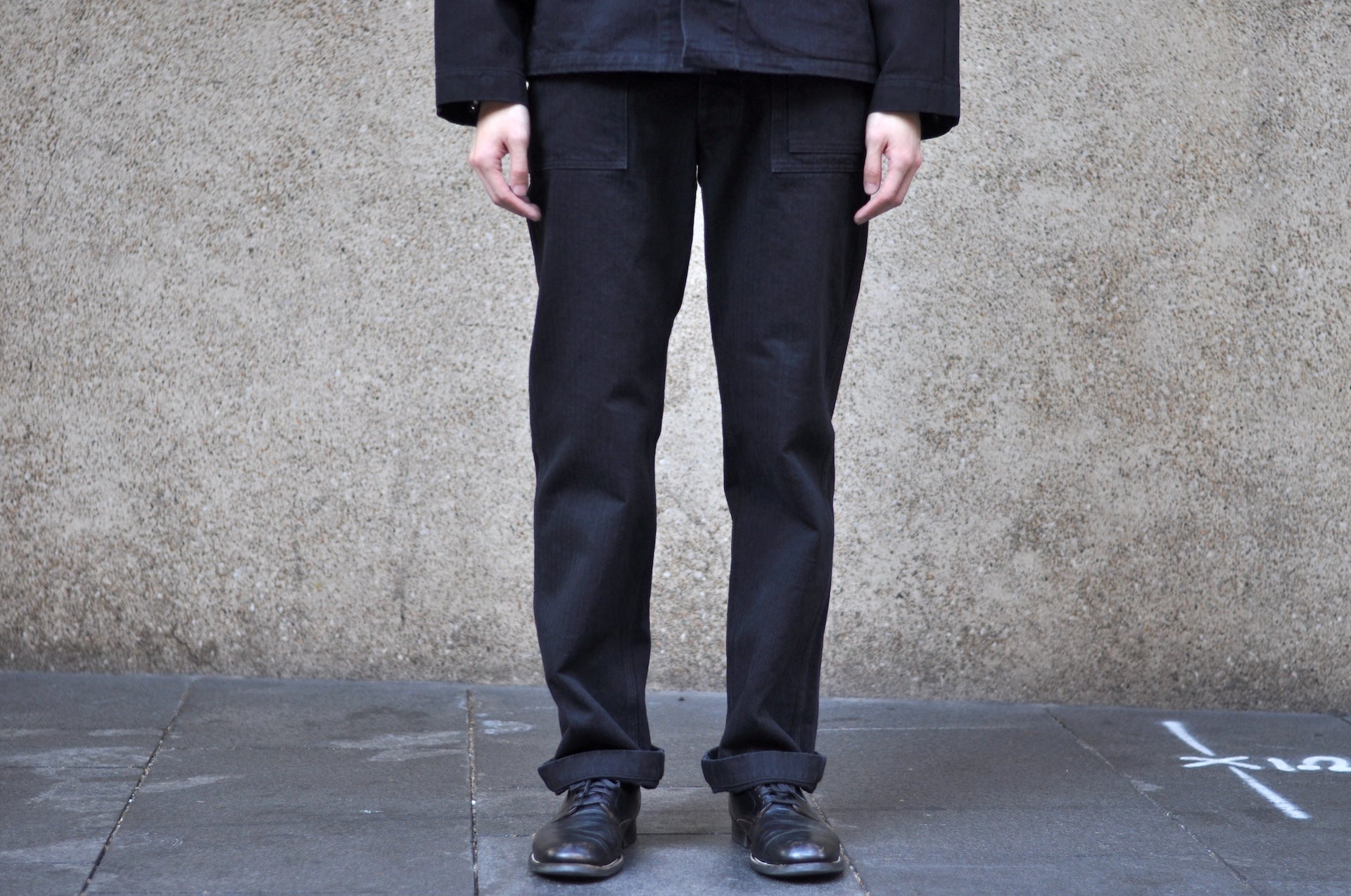 Freewheelers "GRUNTS" HBT Utility Trousers (Rude Black)