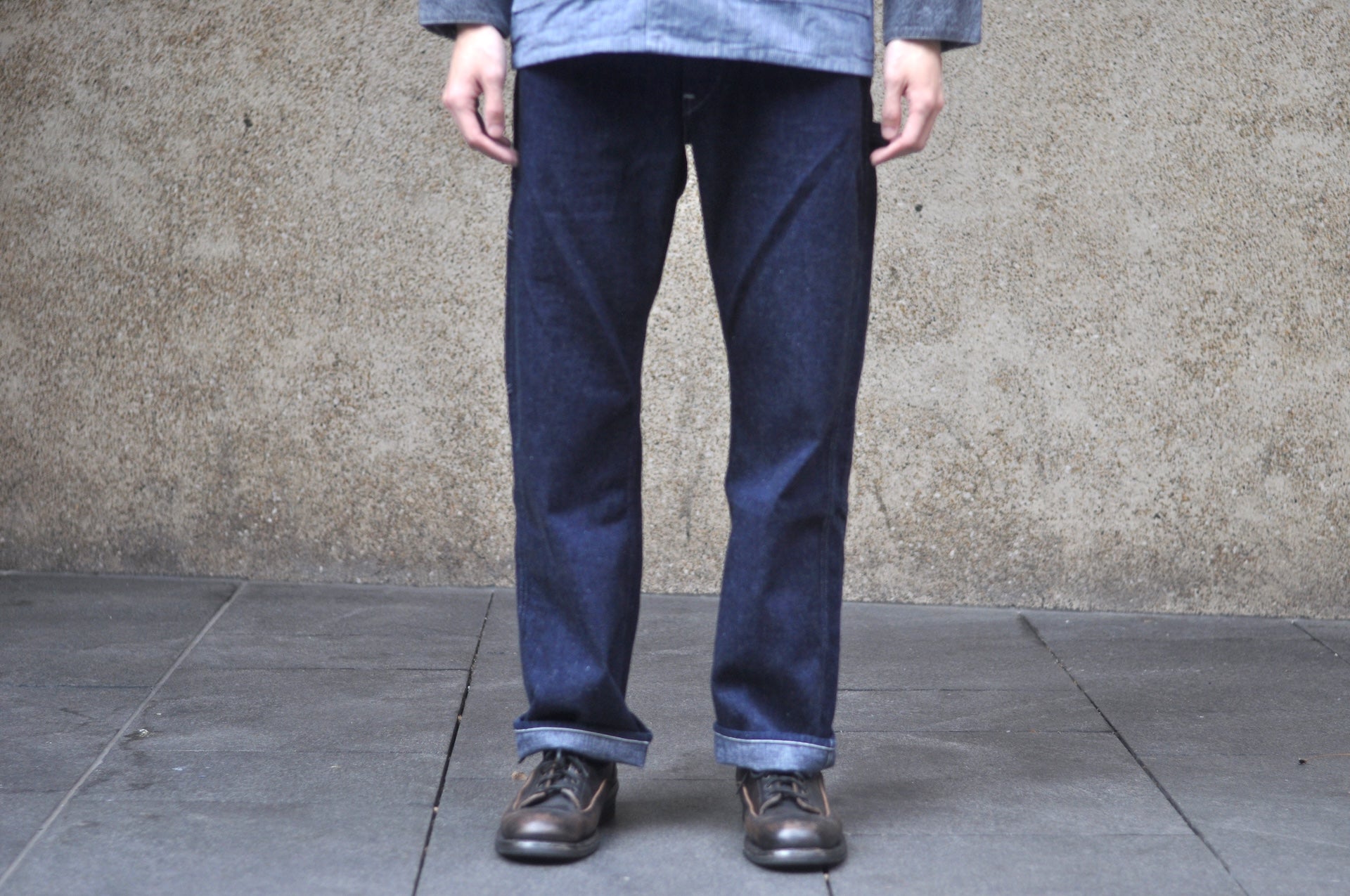 John Gluckow X Warehouse Co. 10oz Indigo Dyed Denim “Ironworkers” Trousers