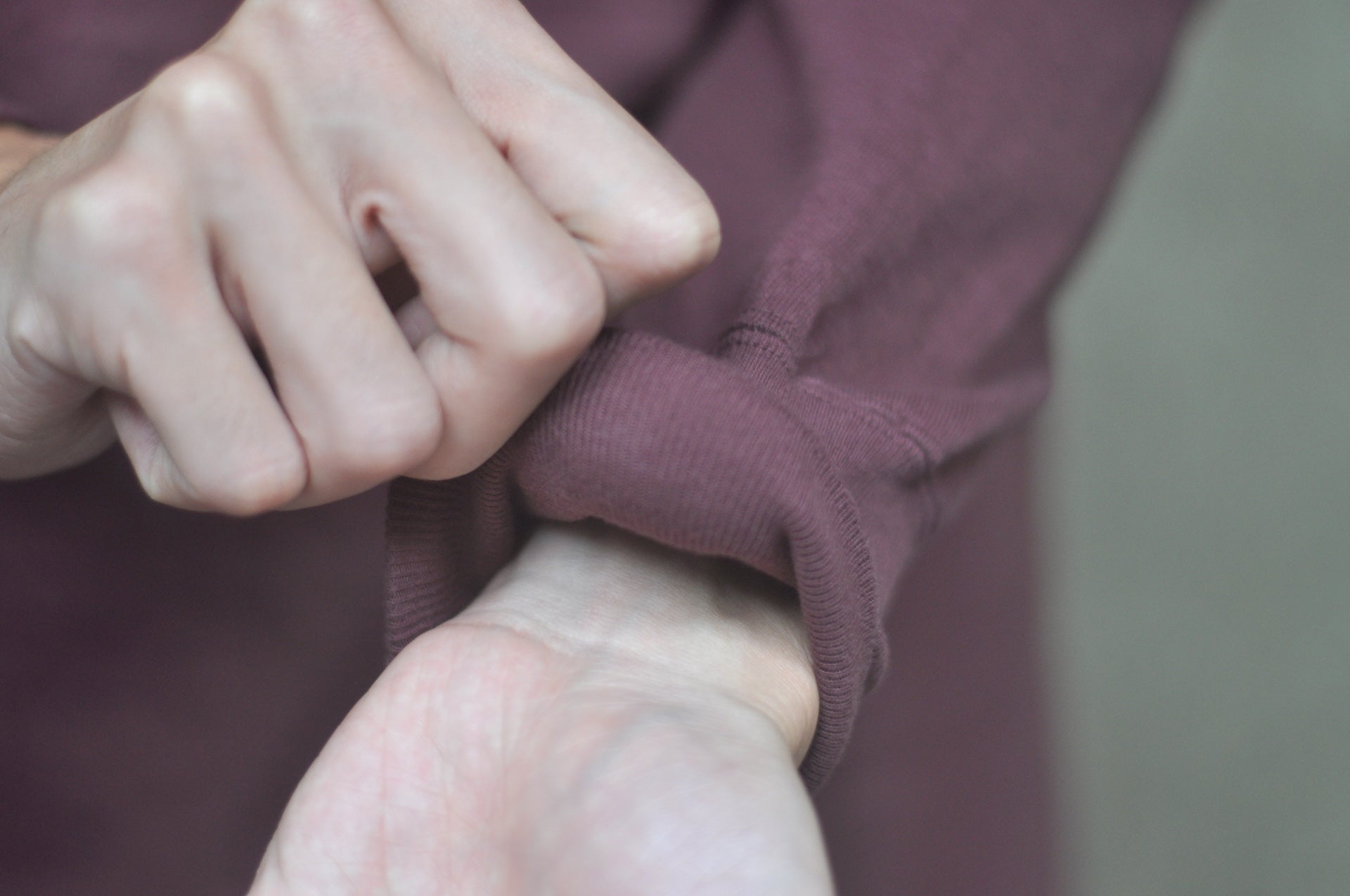 Dubble Works 7.7oz "Fallen Cotton" Loopwheeled Signature L/S Tee (Burgundy)