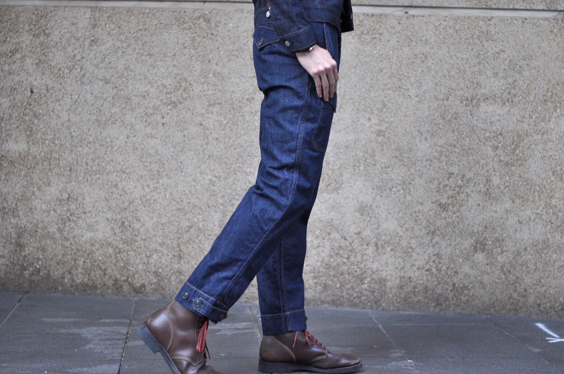 Freewheelers 10.5oz Weapon Denim "S-8 Aviators' Trousers" (Indigo)
