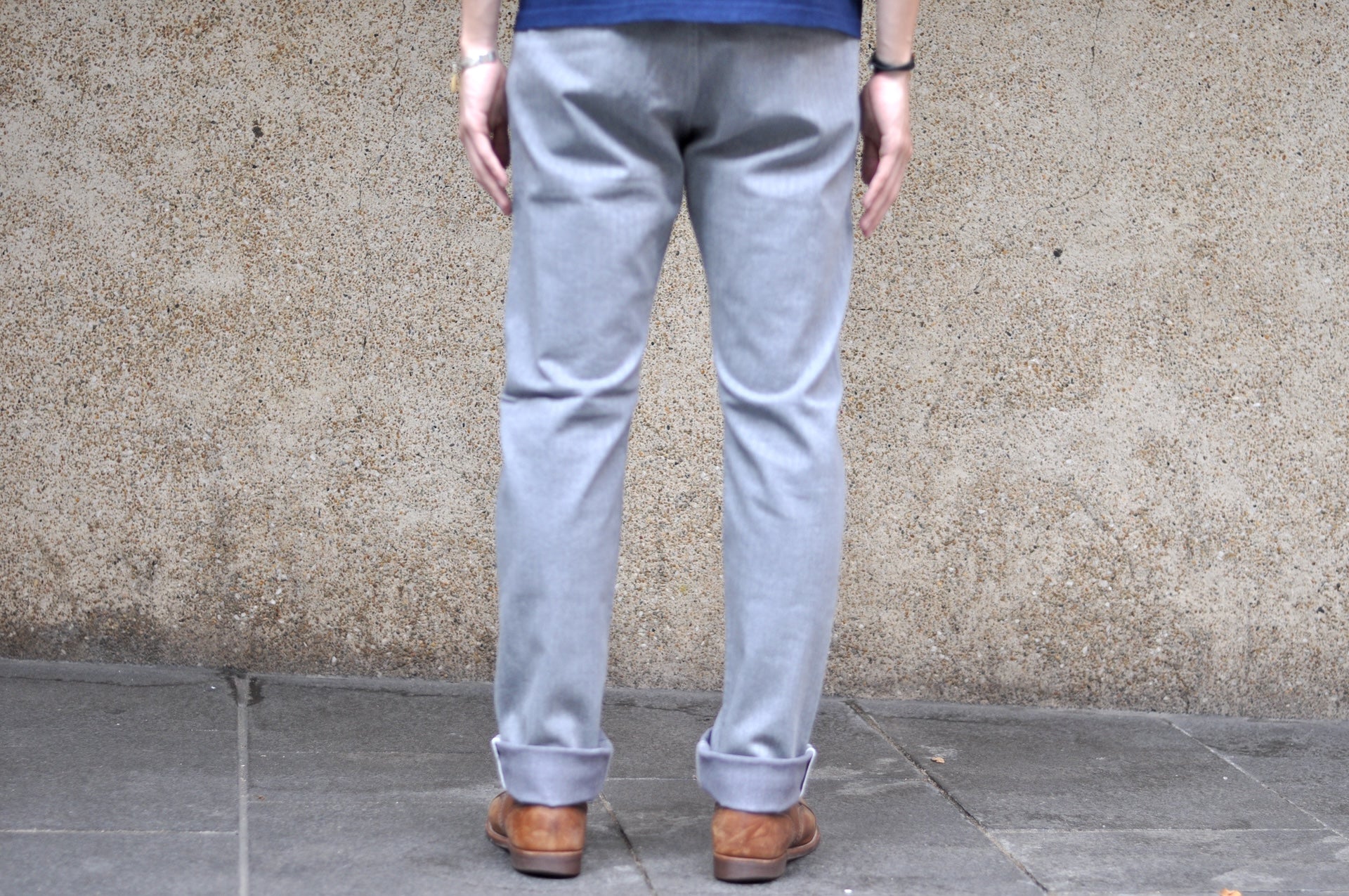 Pure Blue Japan 12oz Herringbone Twill Chinos (Gray)