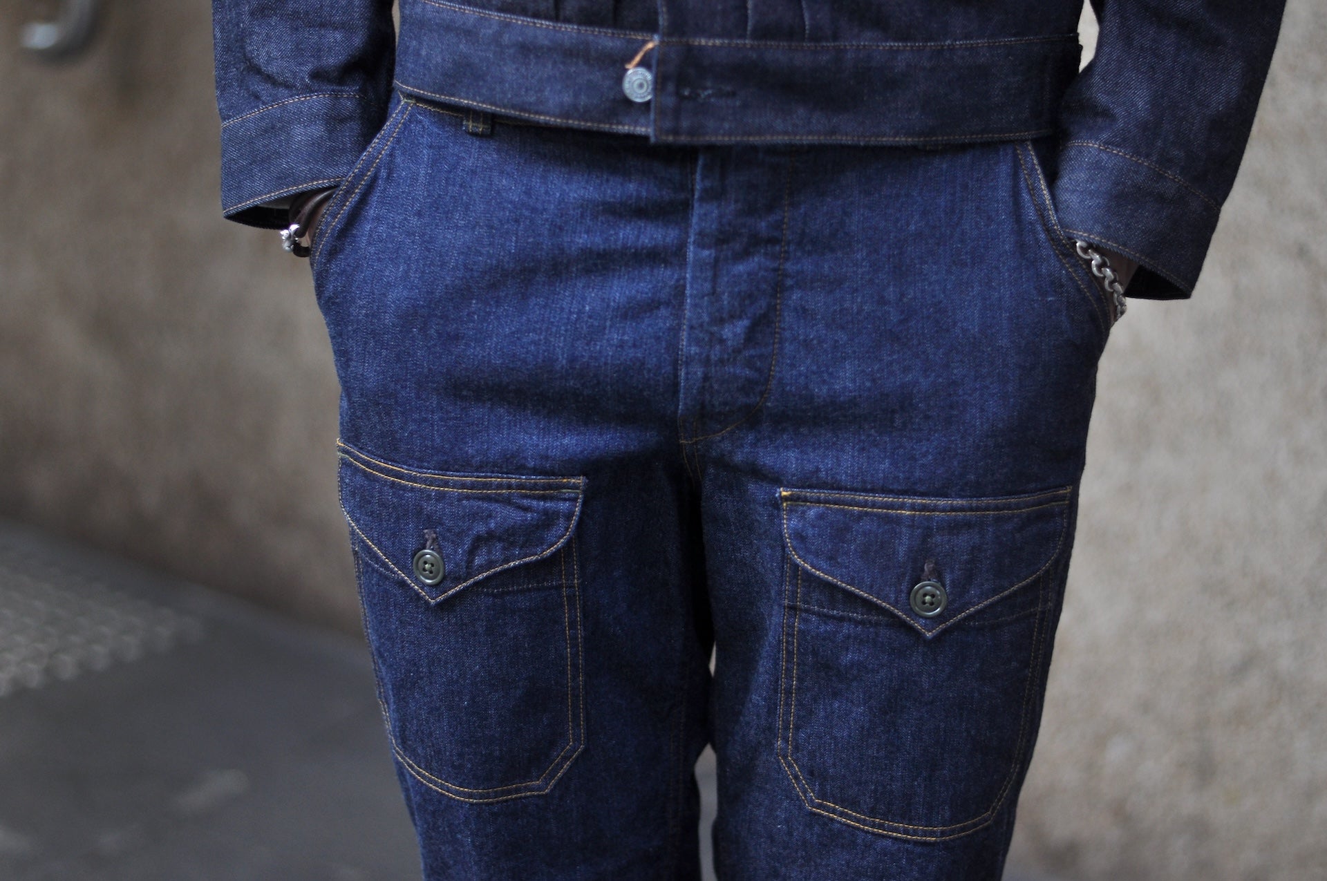 Freewheelers 10.5oz Weapon Denim "S-8 Aviators' Trousers" (Indigo)