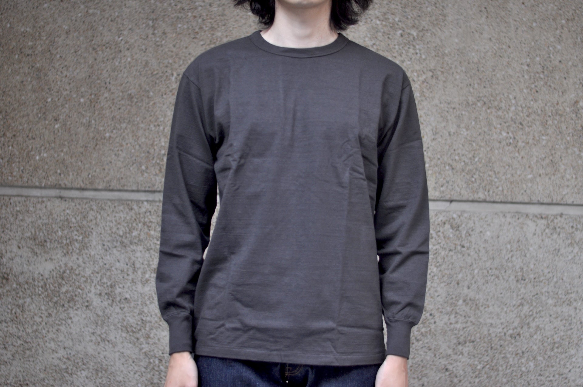 Dubble Works 7.7oz "Fallen Cotton" Loopwheeled Signature L/S Tee (Black)