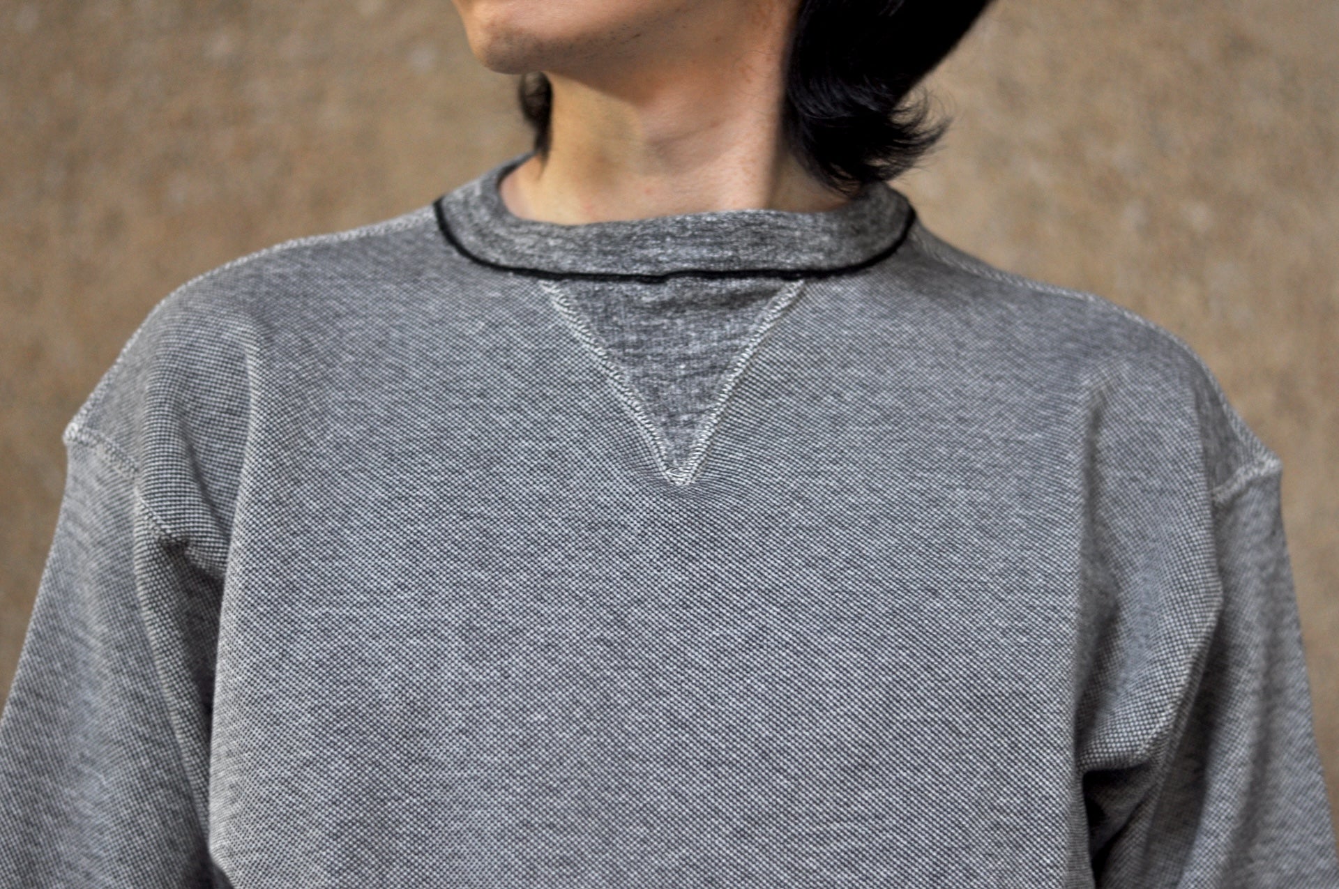 Warehouse Lot.493 11oz "Cotton Tweed" Loopwheeled Sweatshirt (Sumi Black)