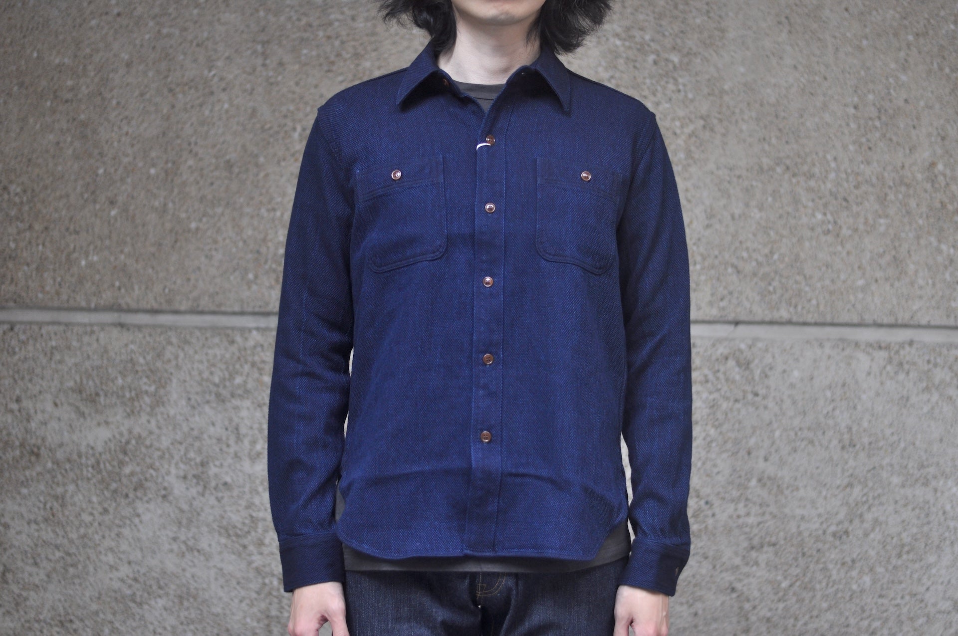 Studio D'Artisan 11oz Indigo Dyed Sashiko Workshirt